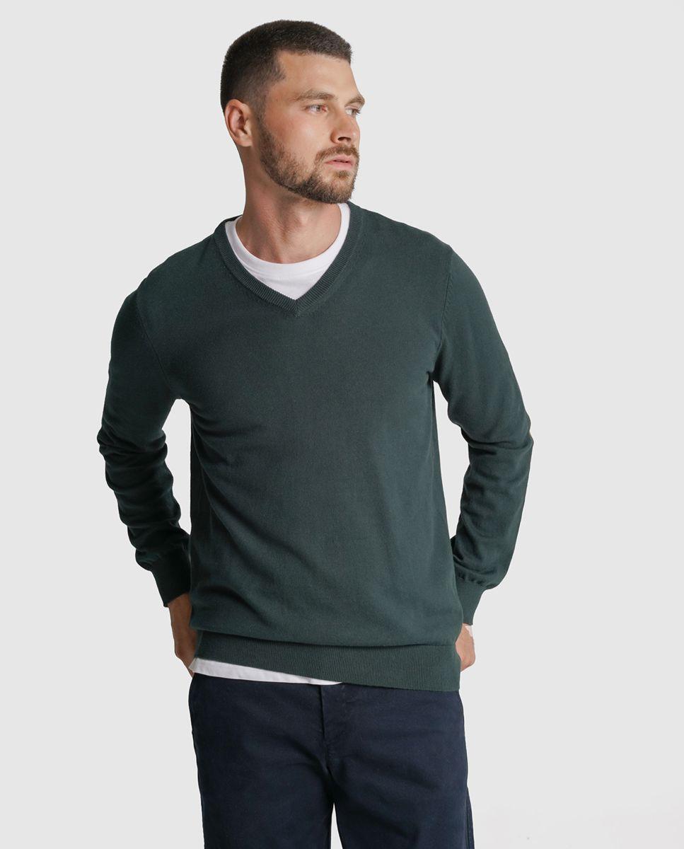 Imagem 0 de Pullover caxemira regular fit verde liso