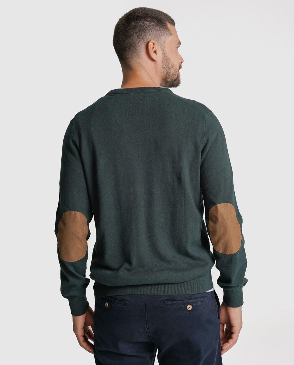 Pullover caxemira regular fit verde liso Verde-2