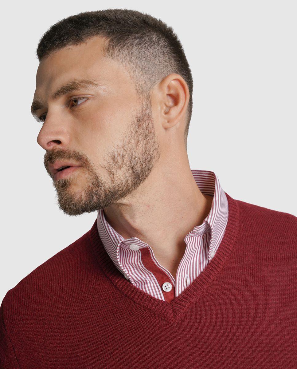 Imagem 0 de Pullover lã regular fit vermelho liso