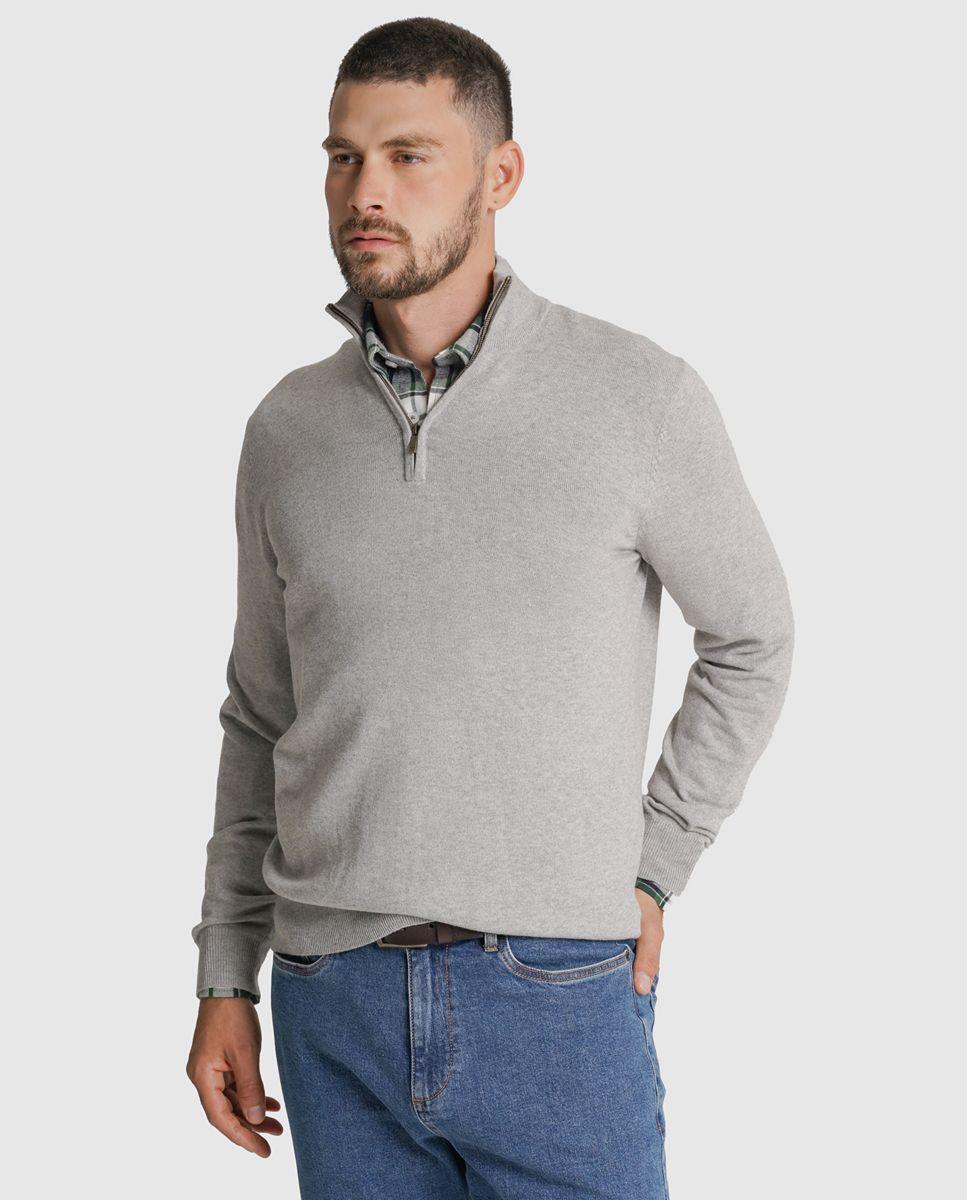 Imagem 0 de Pullover caxemira regular fit cinzento liso