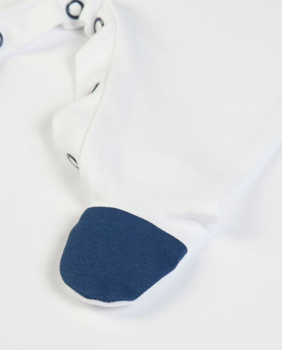 Babygrow em algodão Branco-5