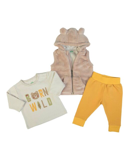 Imagem 0 de Colete mais T-shirt manga comprida mais calças