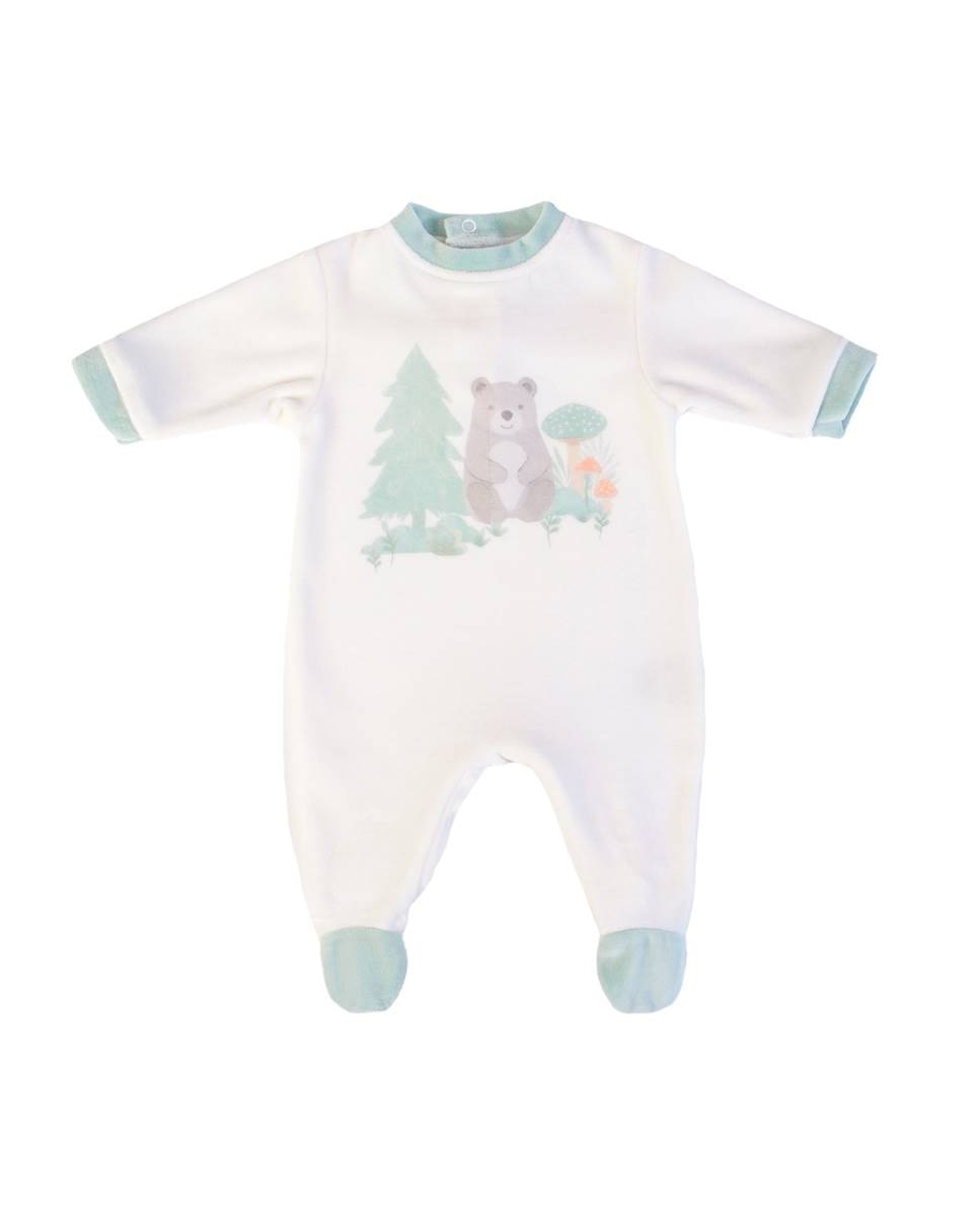 Babygrow em veludo FS Baby Verde-1