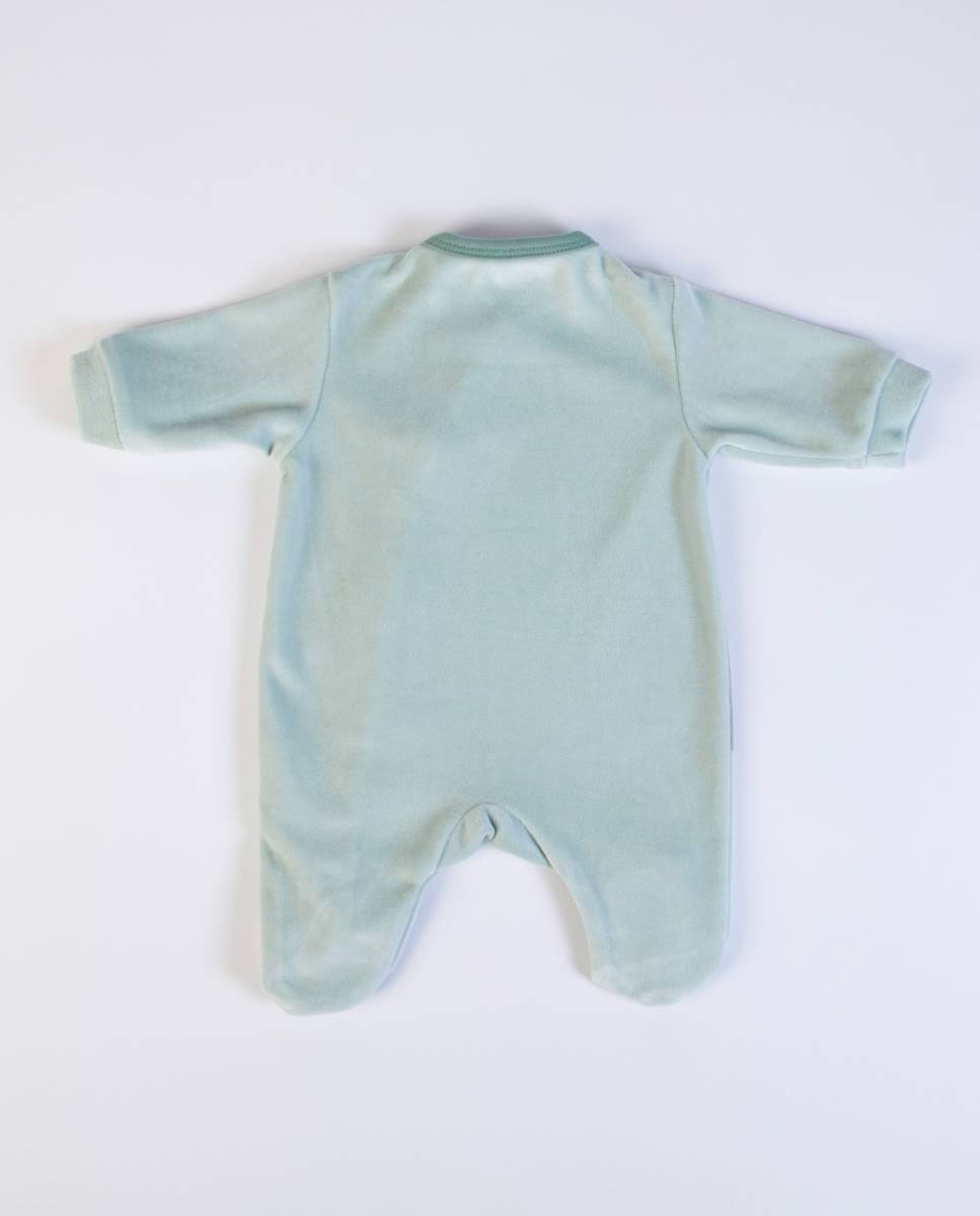 Babygrow em veludo Verde-6