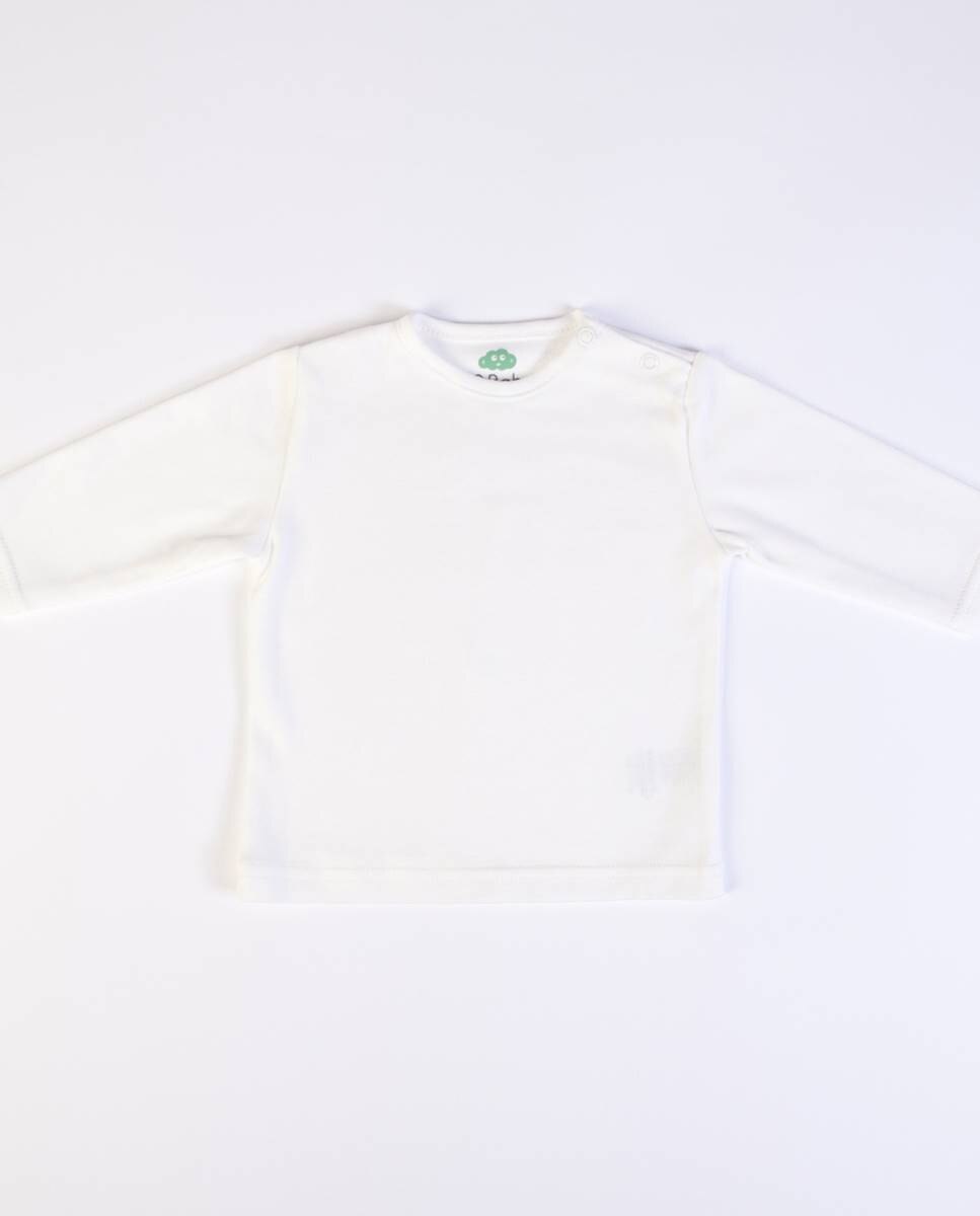 Conjunto de jardineira em malha e t-shirt de manga comprida em algodão FS Baby Verde-2