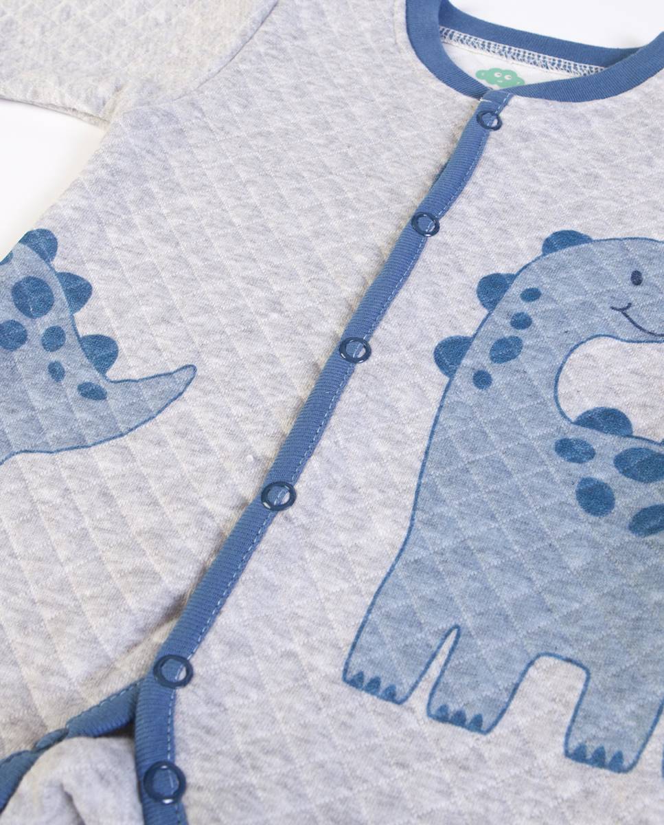 Babygrow acolchoado em algodão Cinzento-claro-3