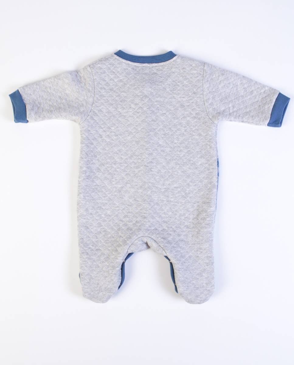 Babygrow acolchoado em algodão Cinzento-claro-6