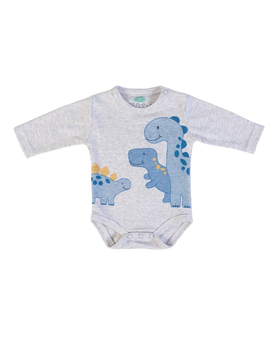 Body em algodão Cinzento-claro-1