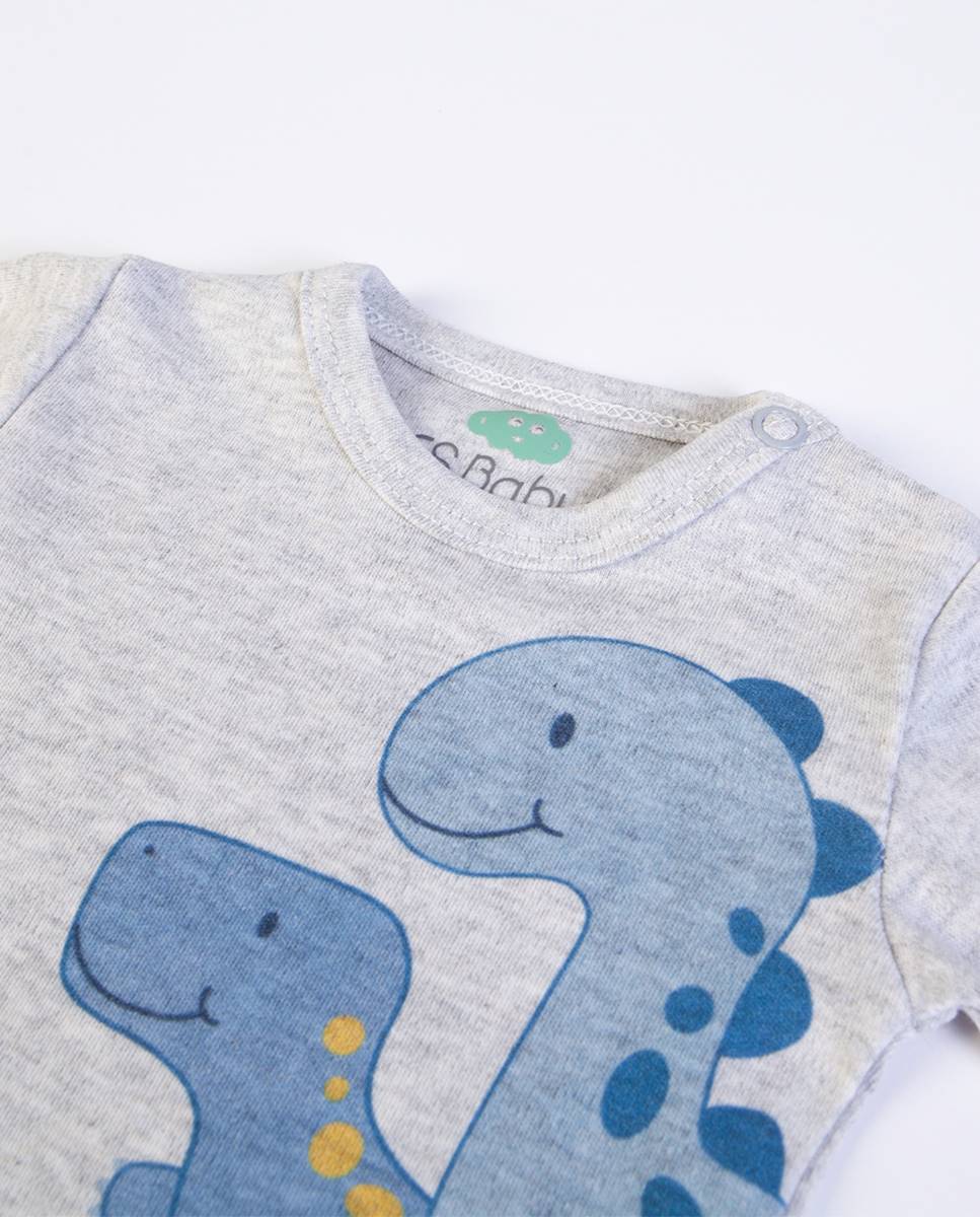 Body em algodão Cinzento-claro-2
