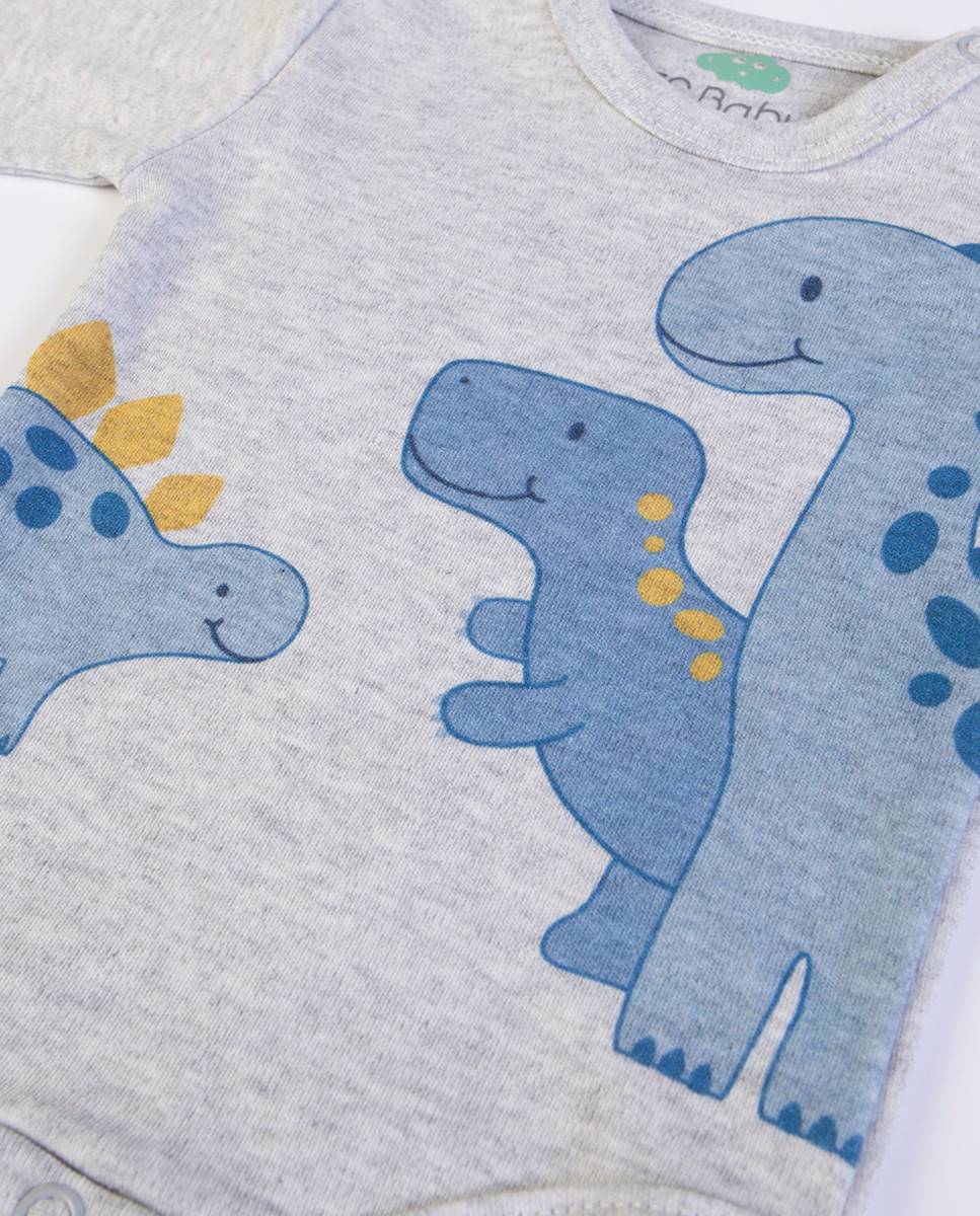 Body em algodão Cinzento-claro-3