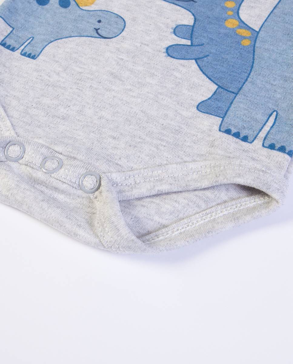 Body em algodão Cinzento-claro-4