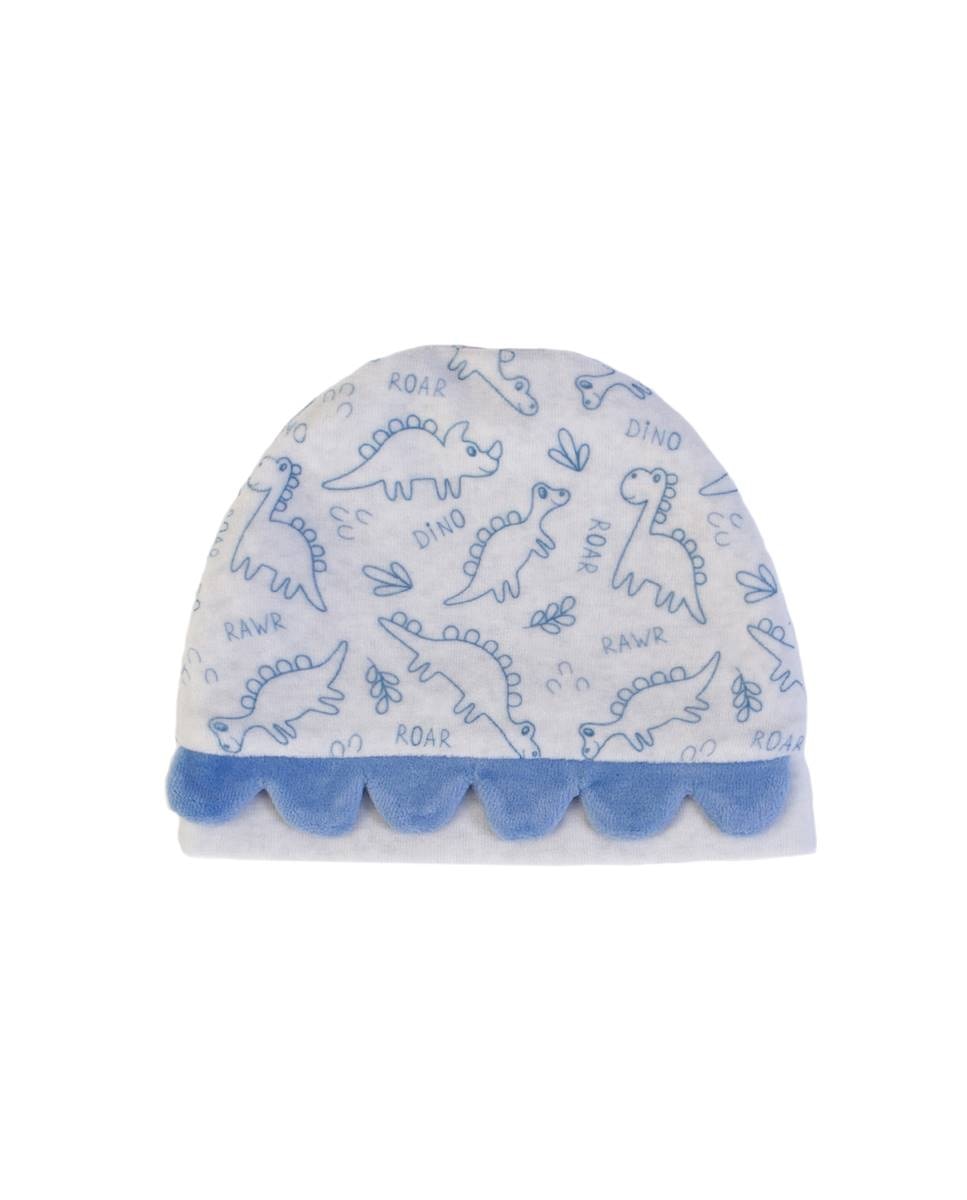 Gorro em veludo Azul-1