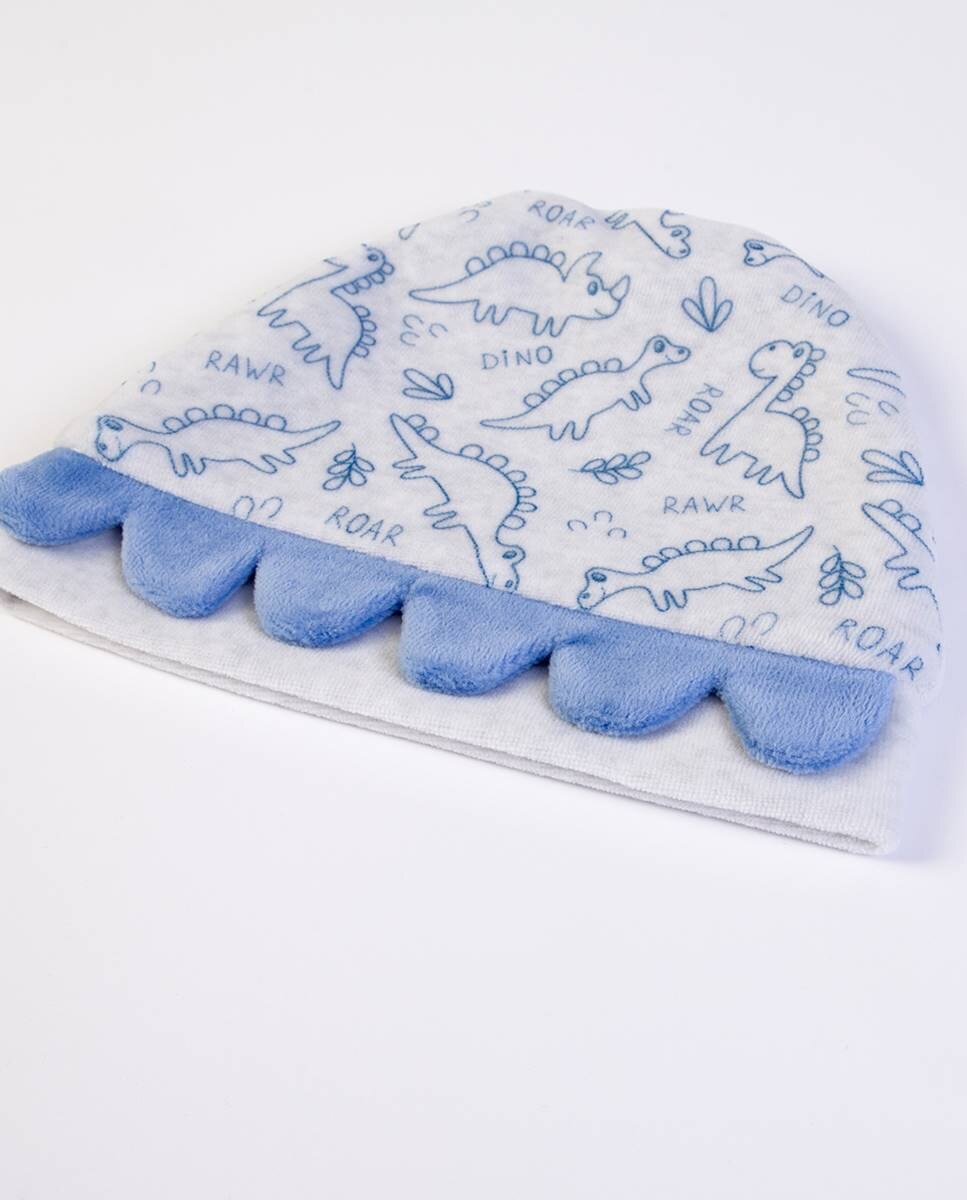 Gorro em veludo Azul-2