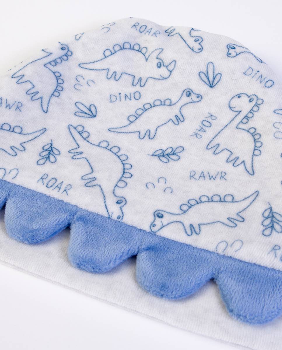 Gorro em veludo Azul-3