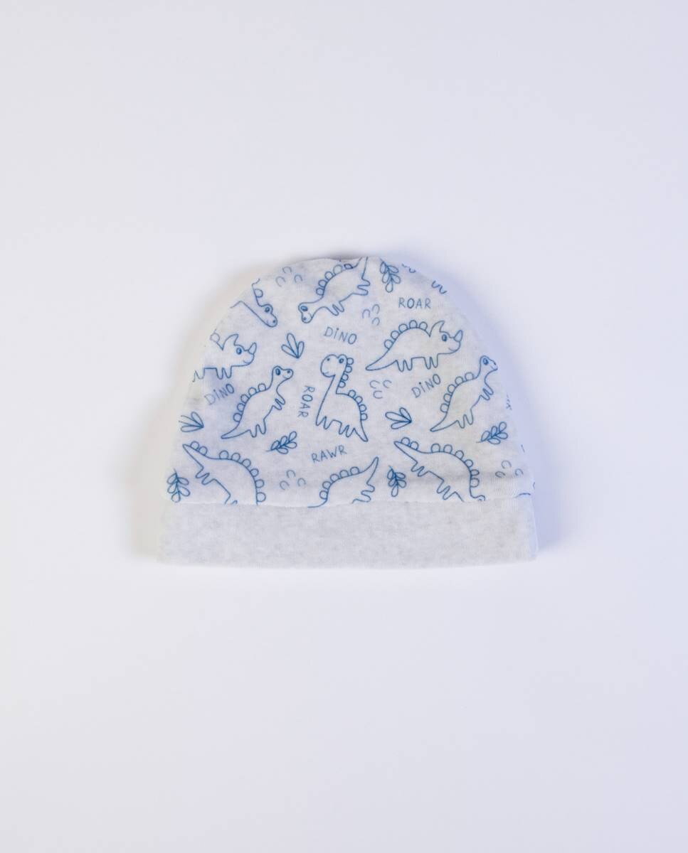 Gorro em veludo Azul-4