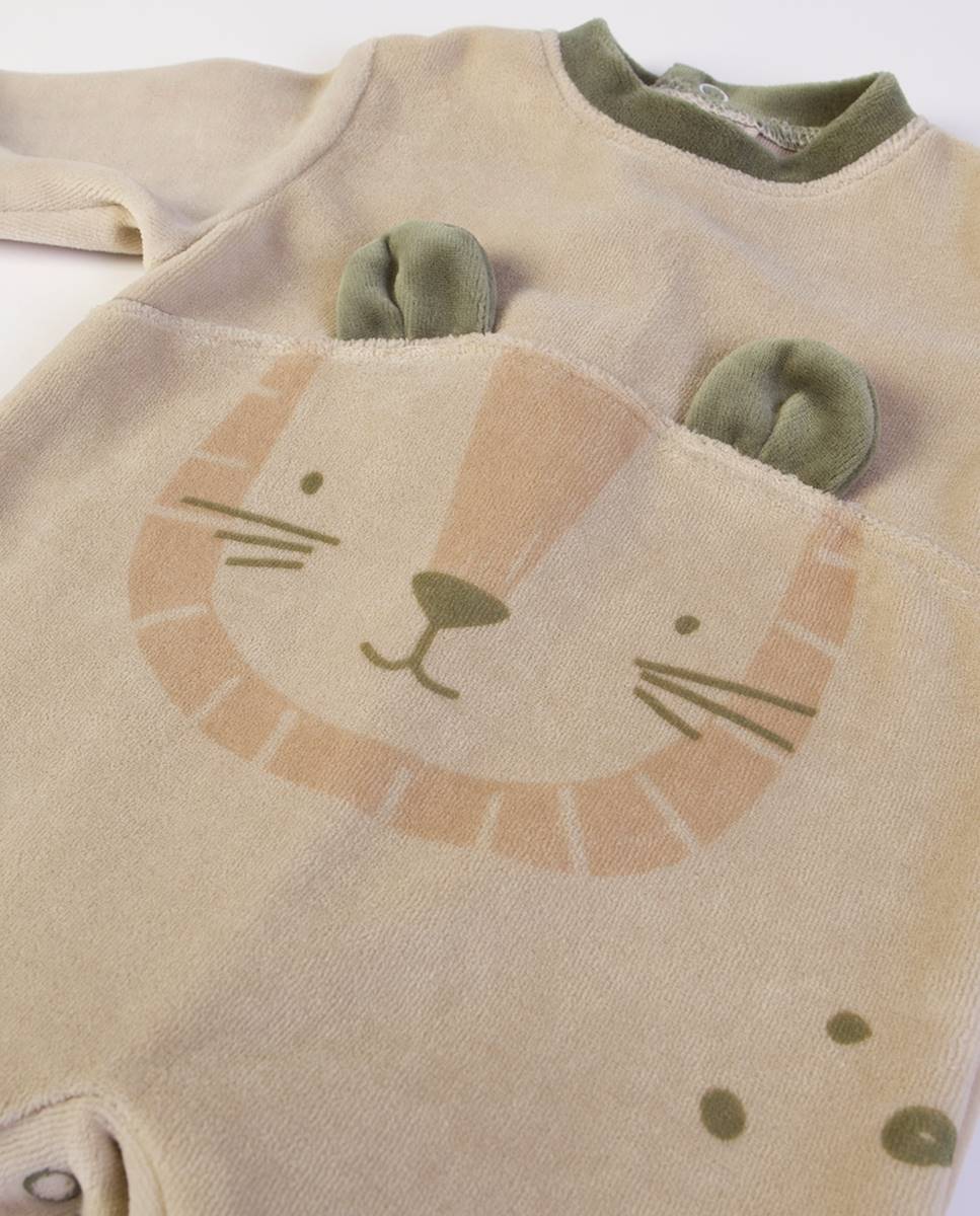 Babygrow em veludo FS Baby Taupe-3