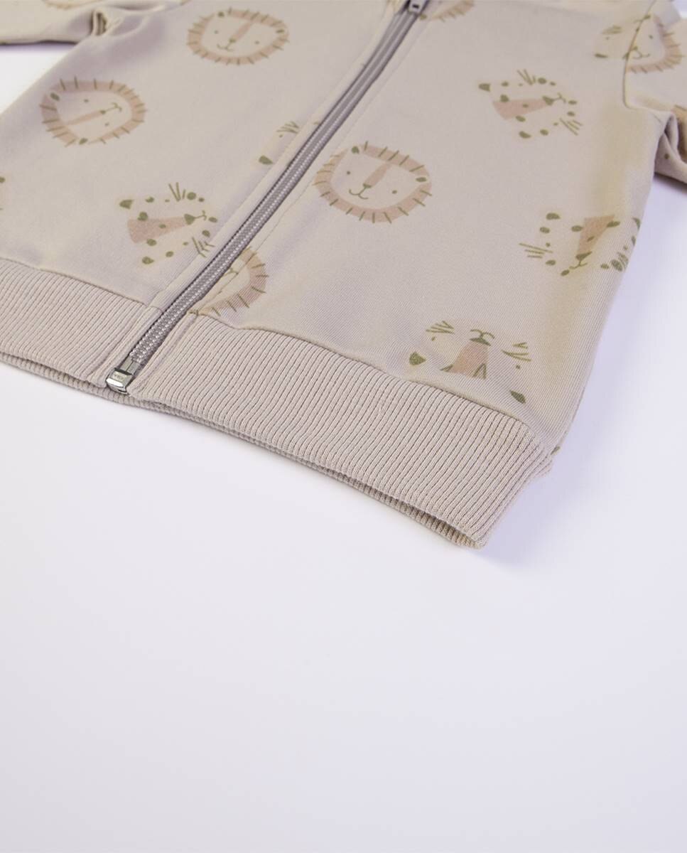 Casaco em felpa cardada FS Baby Taupe-4