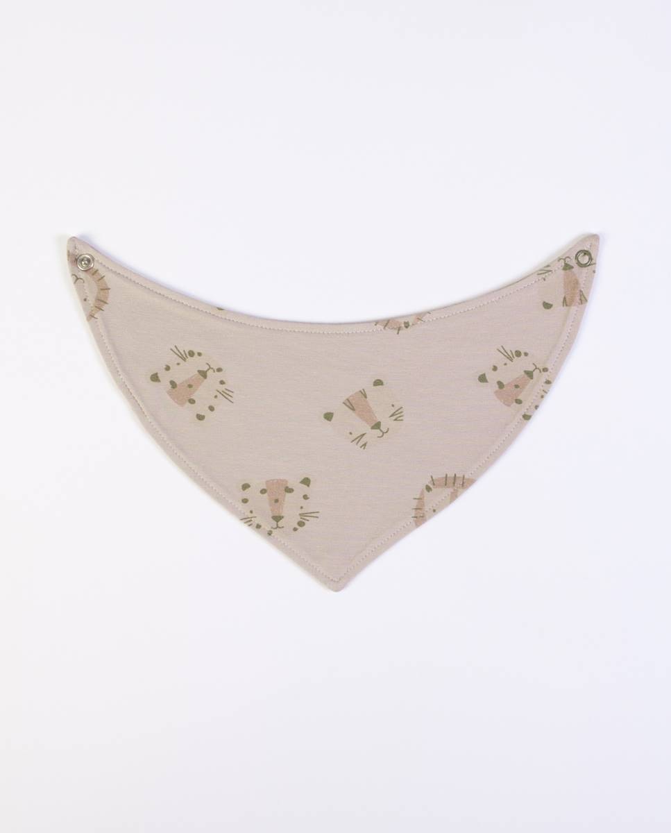 Babete lenço em algodão FS Baby Taupe-2