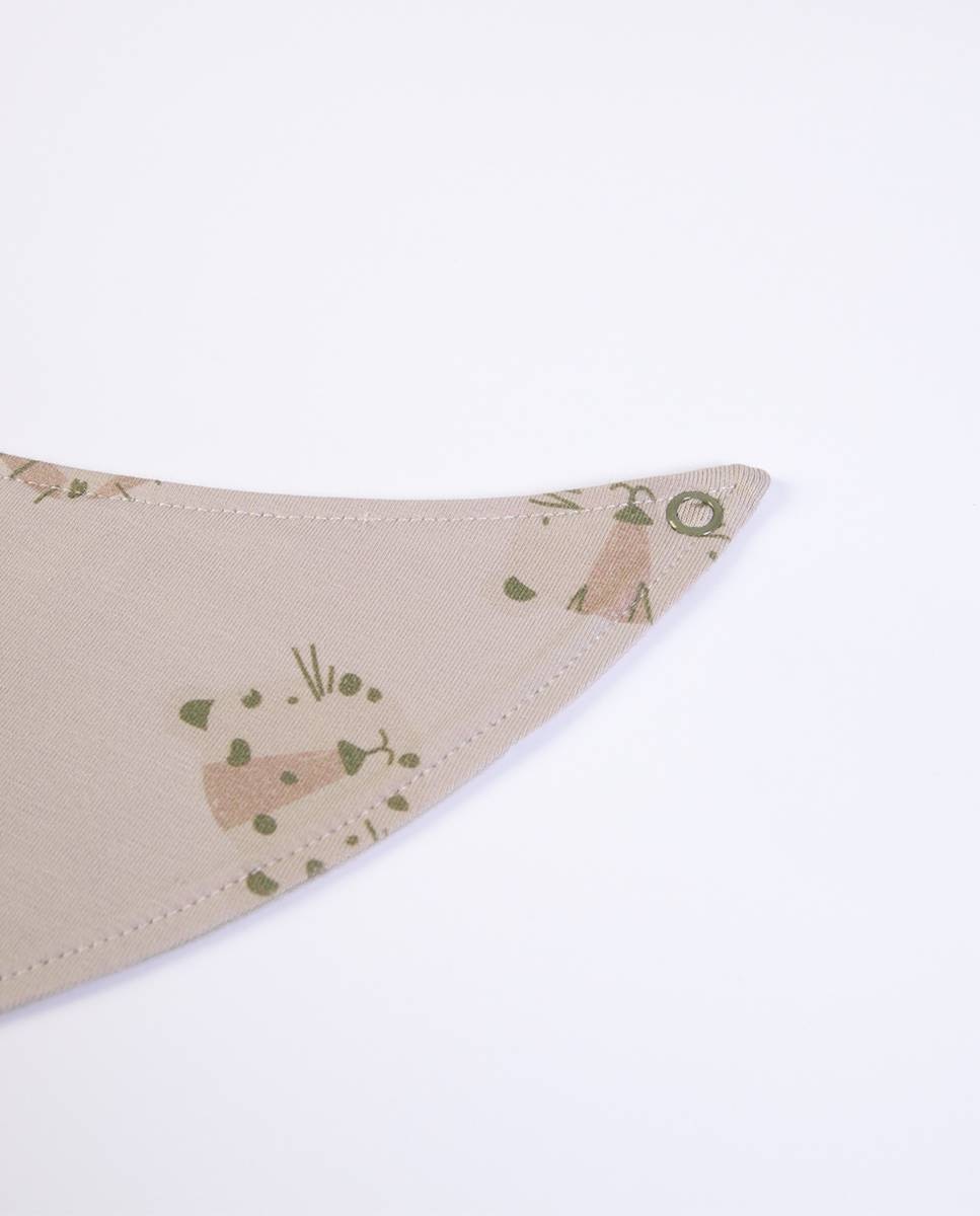 Babete lenço em algodão FS Baby Taupe-4