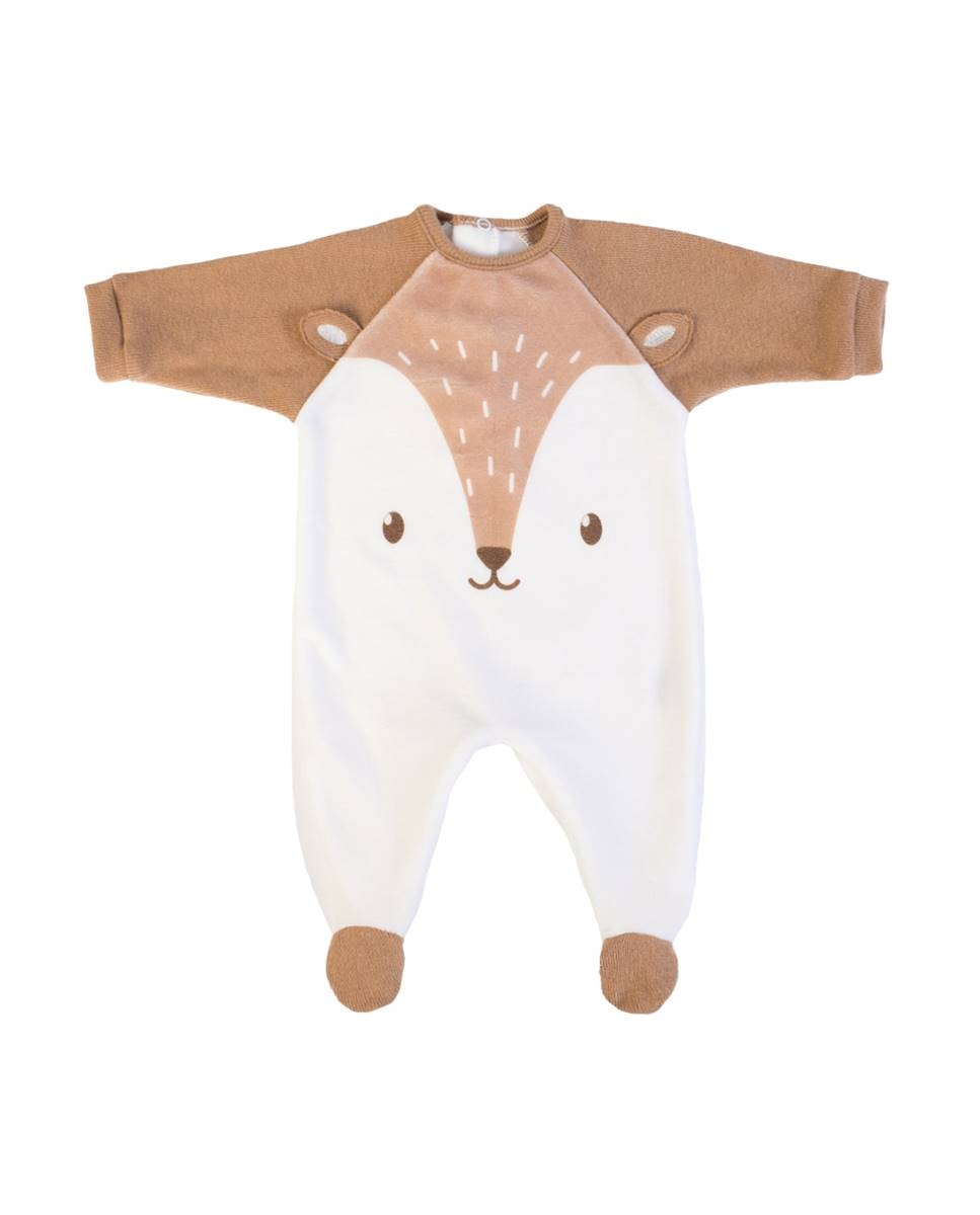 Babygrow em veludo FS Baby Castanho-claro-1