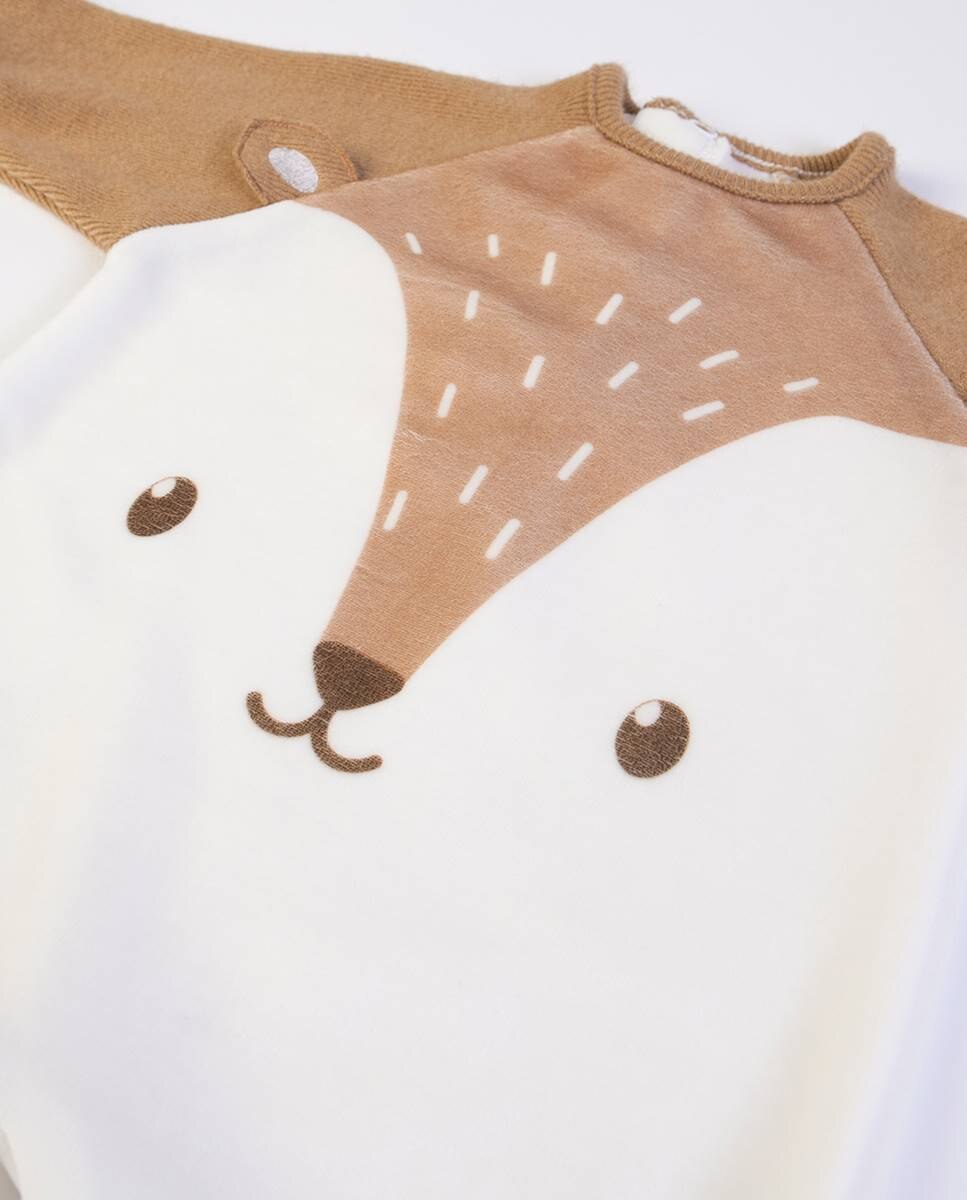 Babygrow em veludo FS Baby Castanho-claro-3