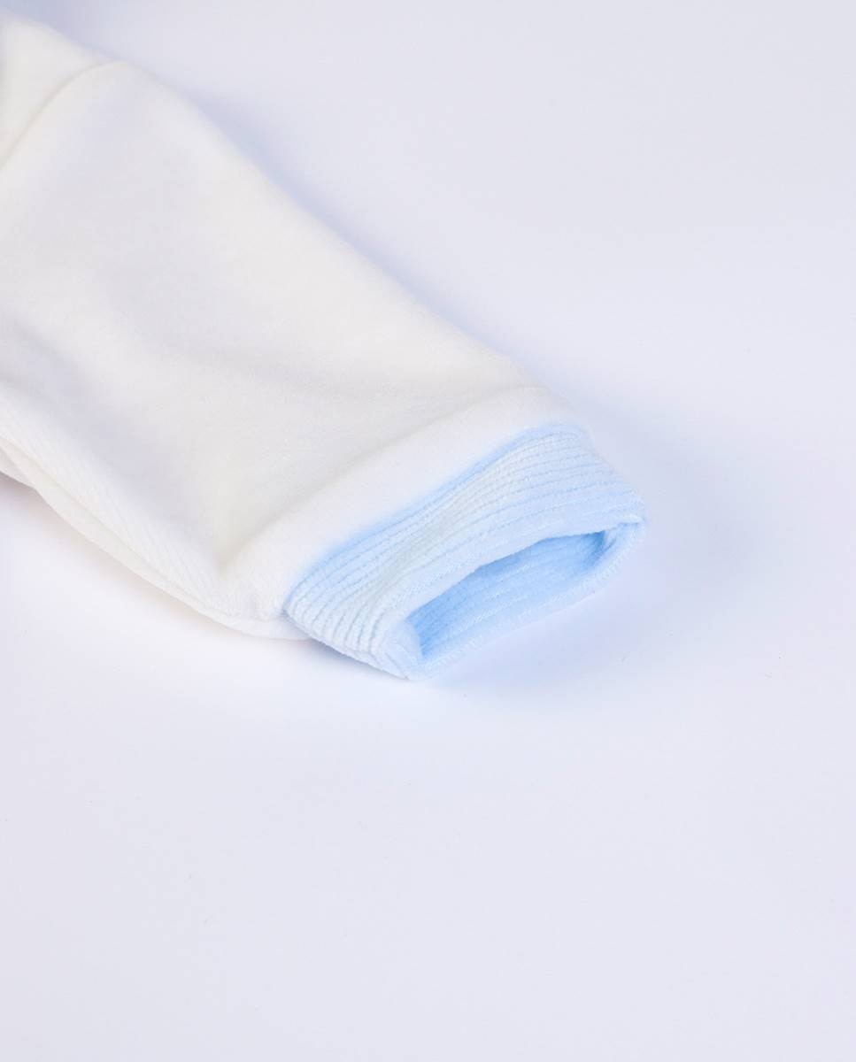 Babygrow em veludo orgânico FS Baby Azul-4
