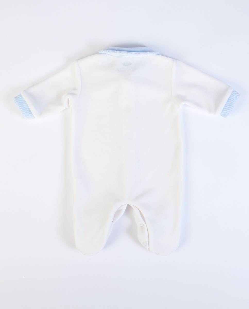 Babygrow em veludo orgânico FS Baby Azul-5