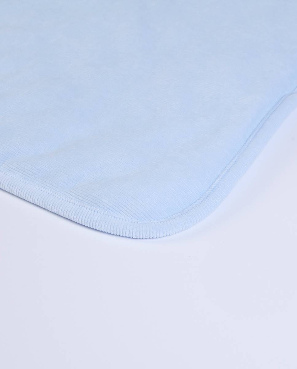 Manta acolchoada reversível em veludo orgânico FS Baby Azul-4