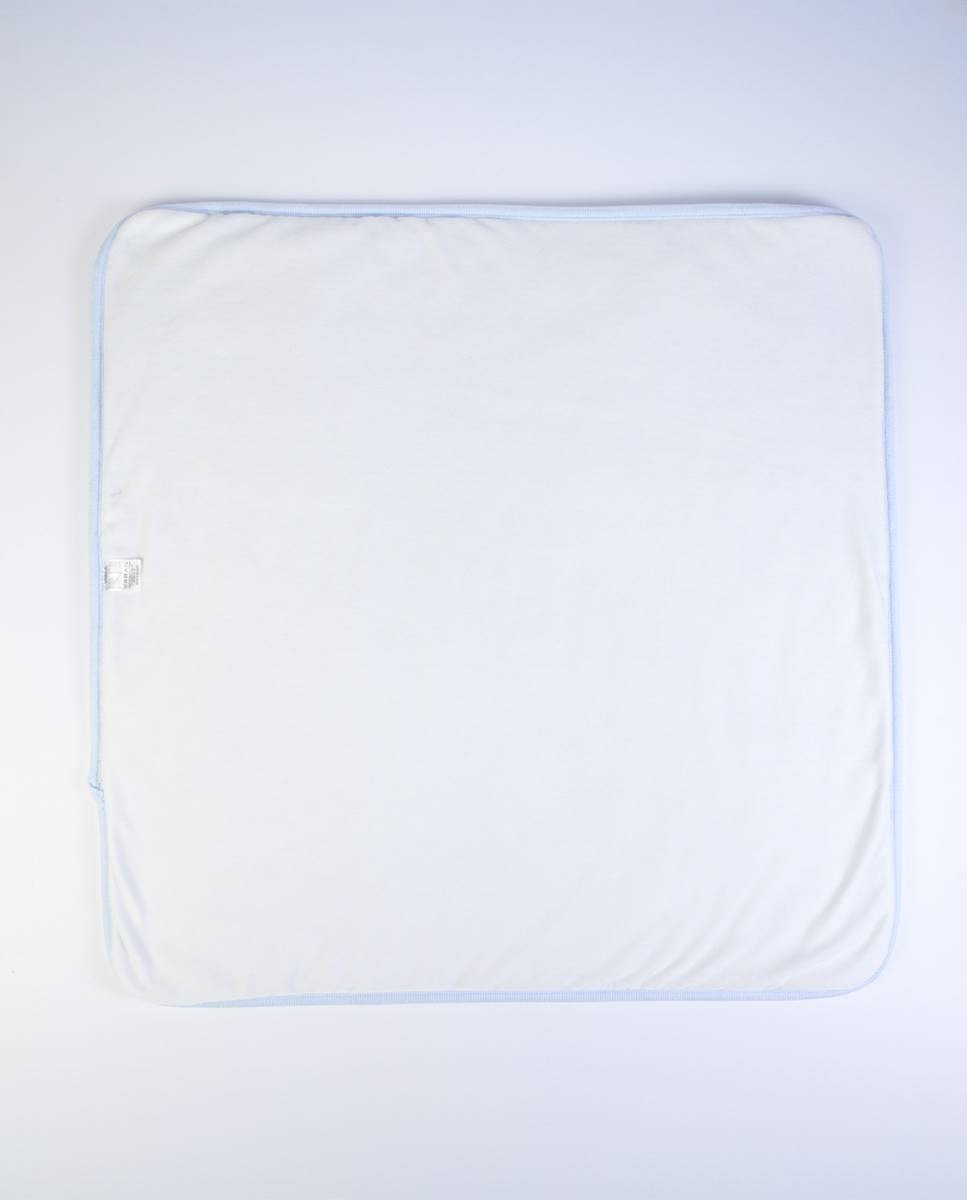 Manta acolchoada reversível em veludo orgânico FS Baby Azul-6