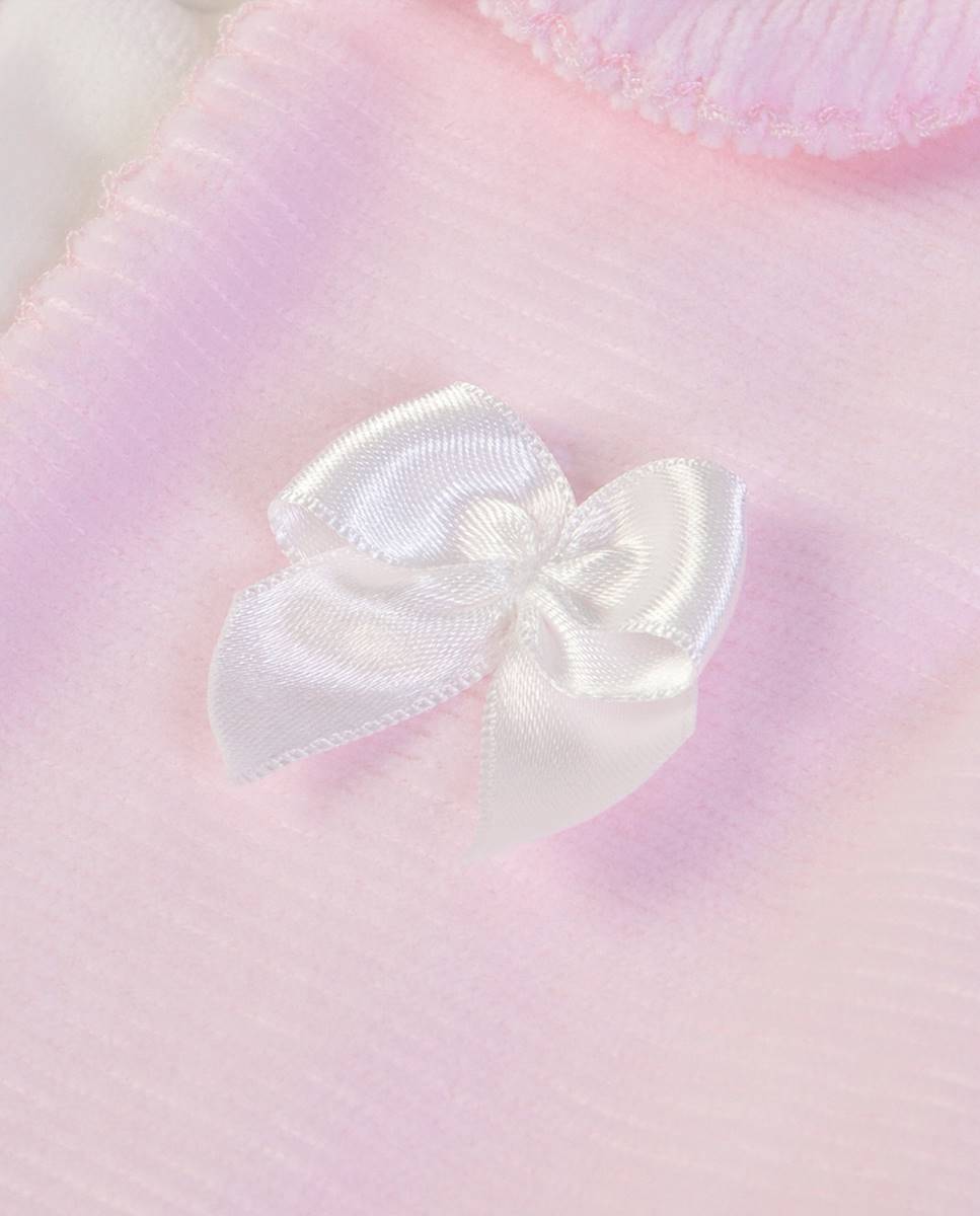 Babygrow em veludo orgânico FS Baby Rosa-3