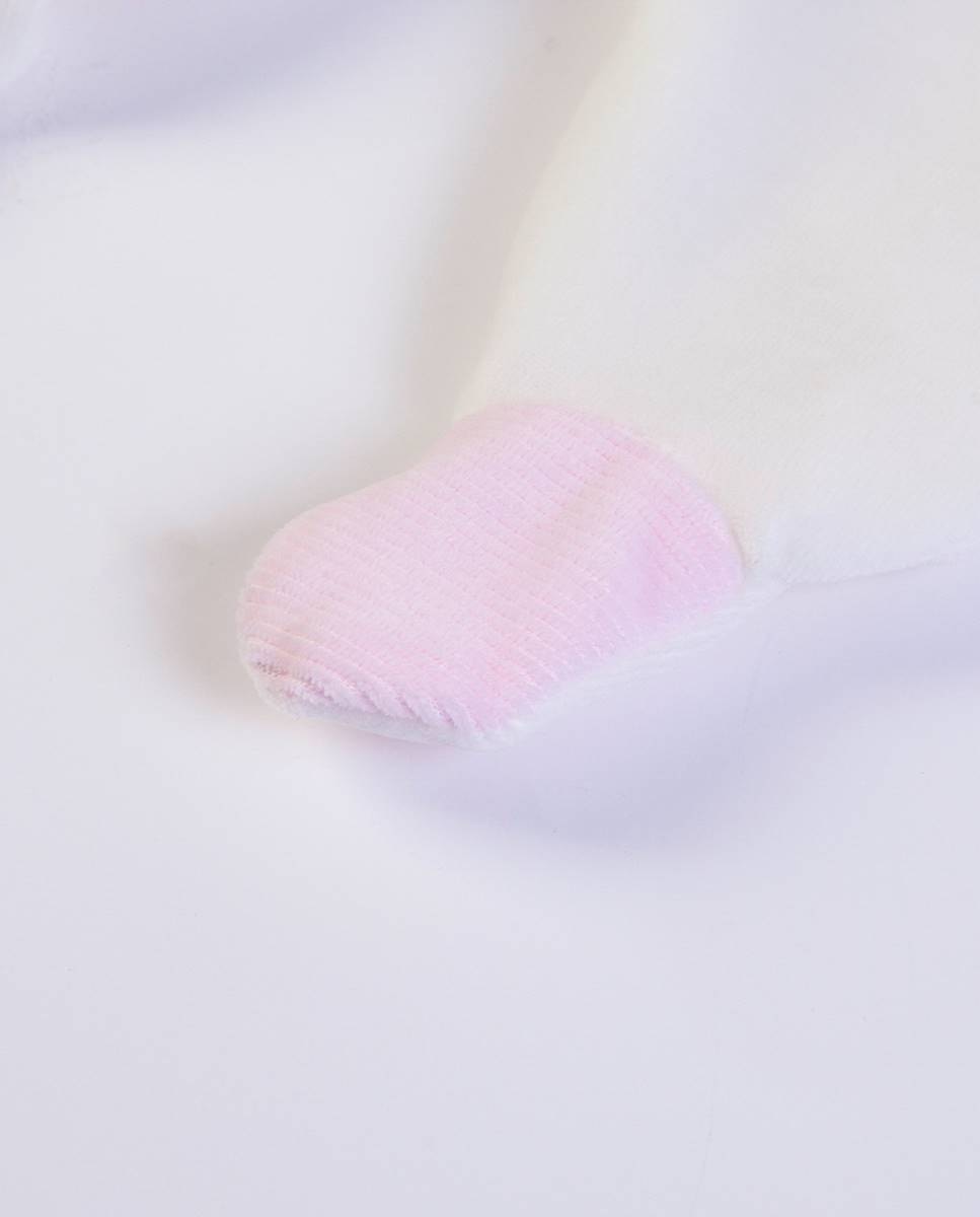 Babygrow em veludo orgânico FS Baby Rosa-4