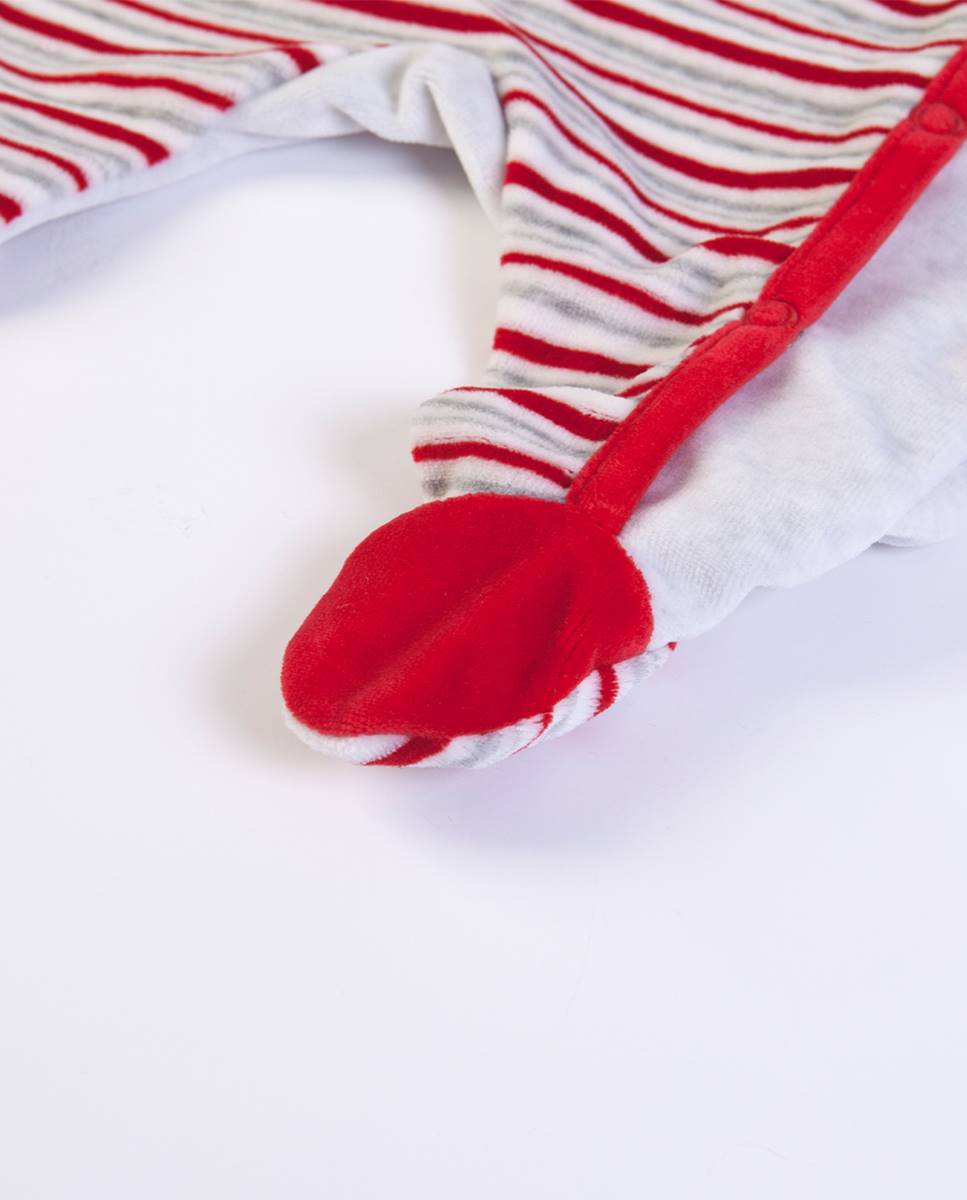 Babygrow em veludo "Natal Vermelho-4