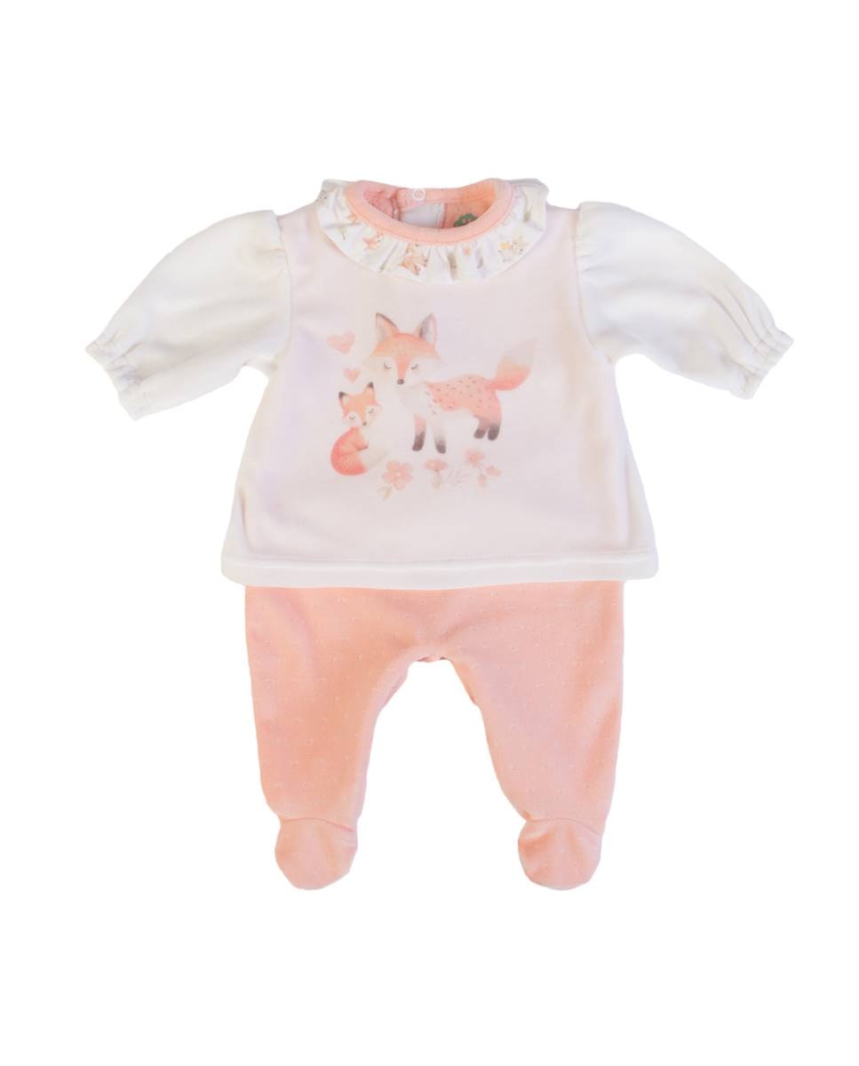 Babygrow em veludo Salmão-1