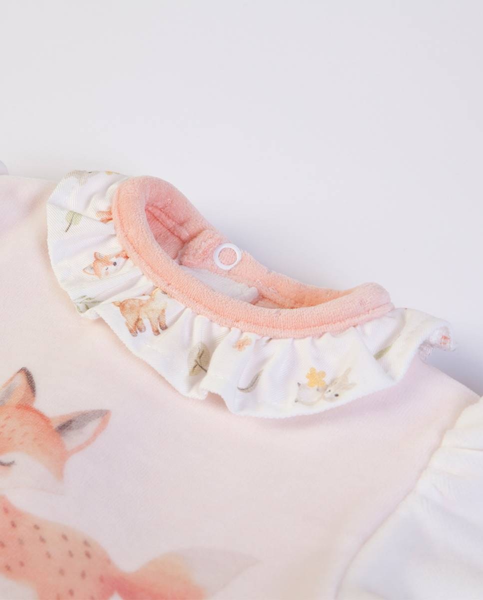 Babygrow em veludo Salmão-2