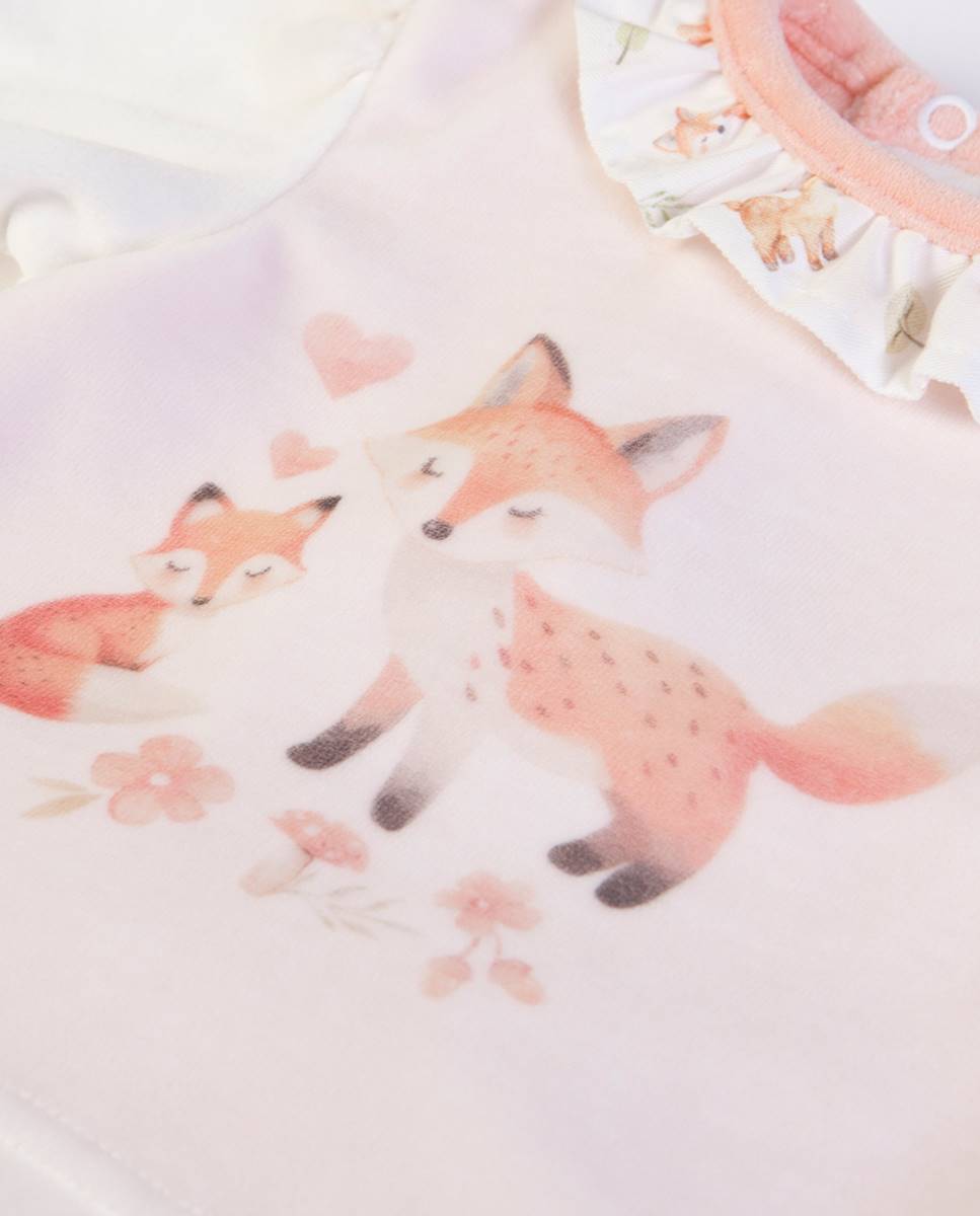 Babygrow em veludo Salmão-3