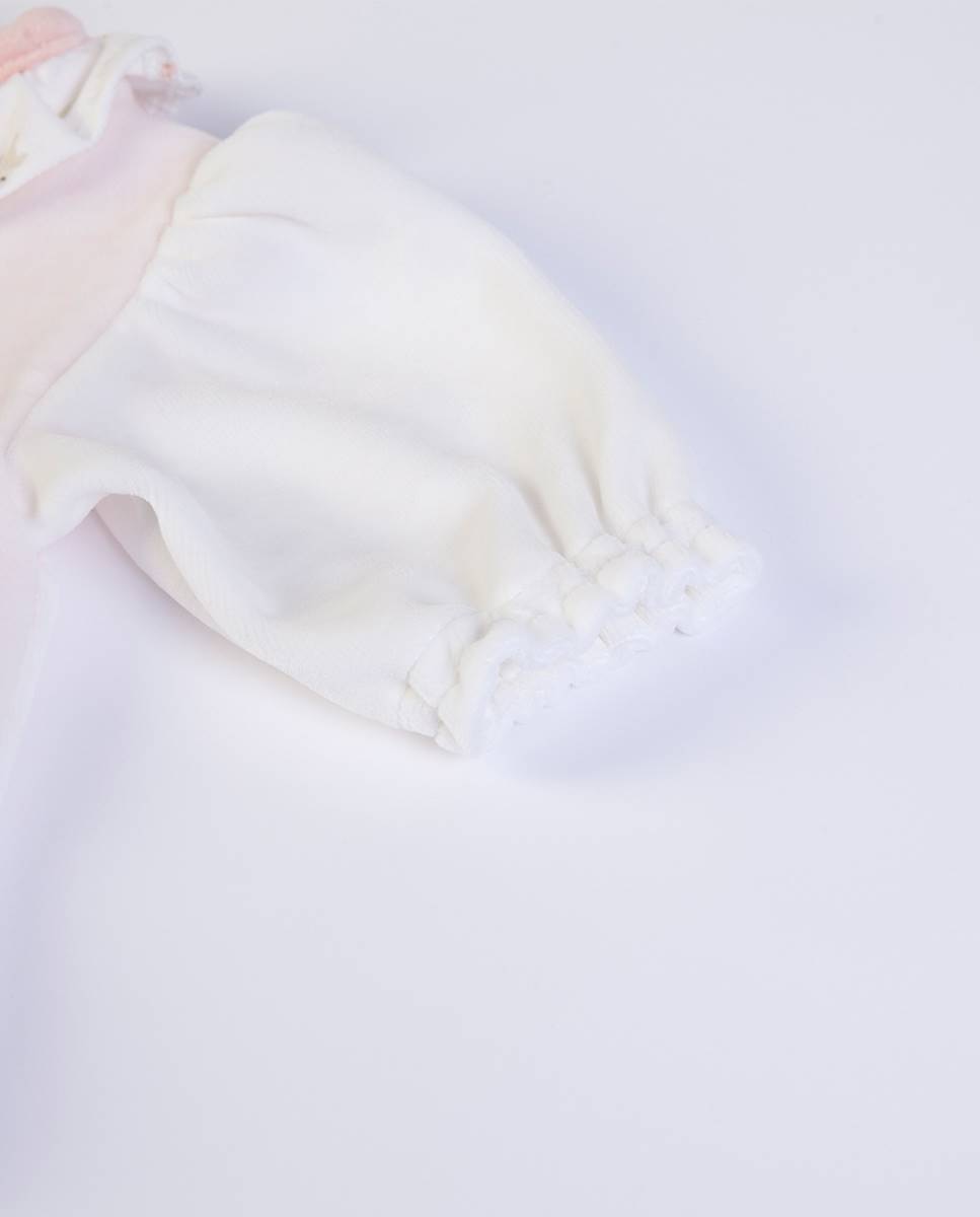 Babygrow em veludo Salmão-5