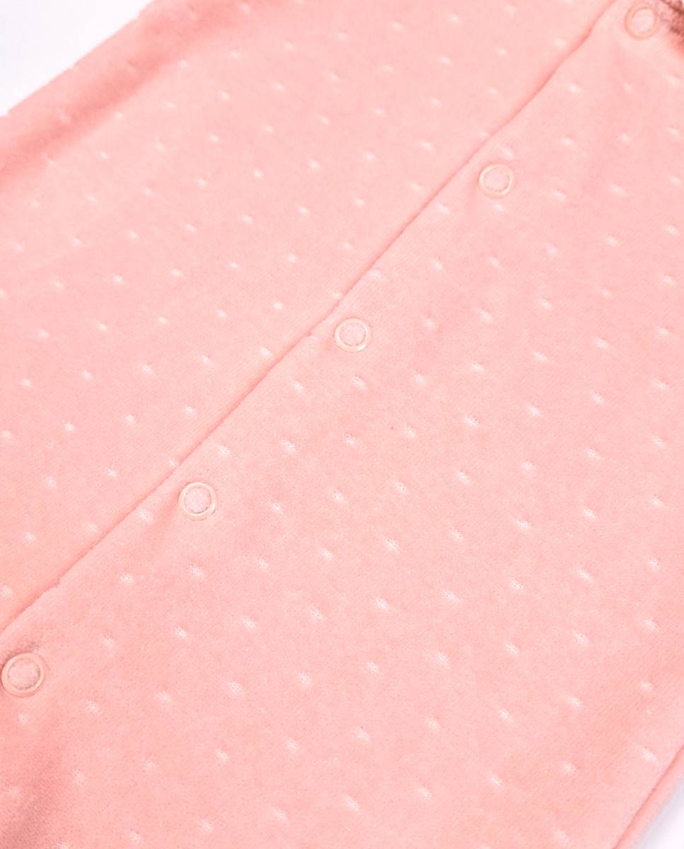 Babygrow em veludo Salmão-3