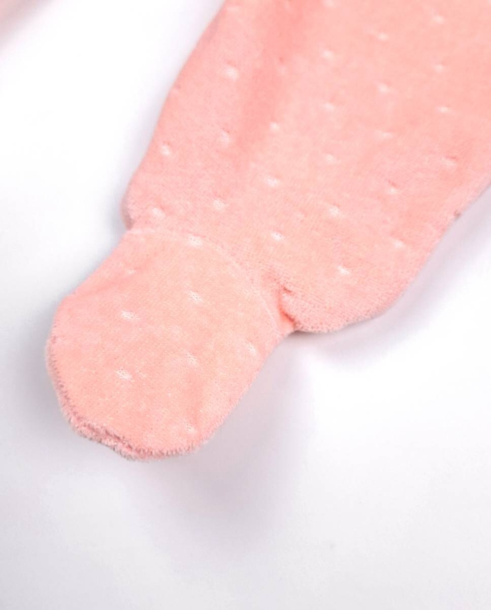 Babygrow em veludo Salmão-4