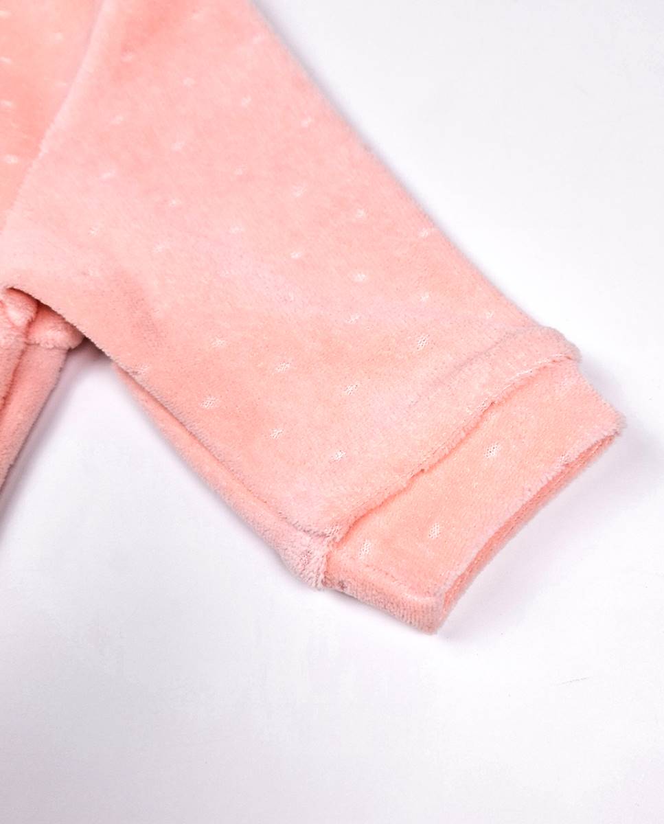 Babygrow em veludo Salmão-5