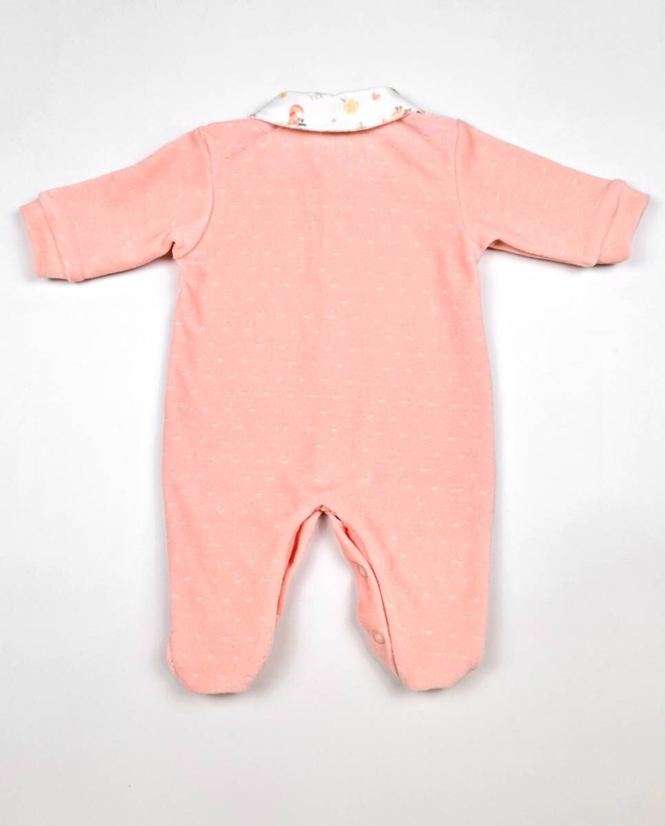 Babygrow em veludo Salmão-6