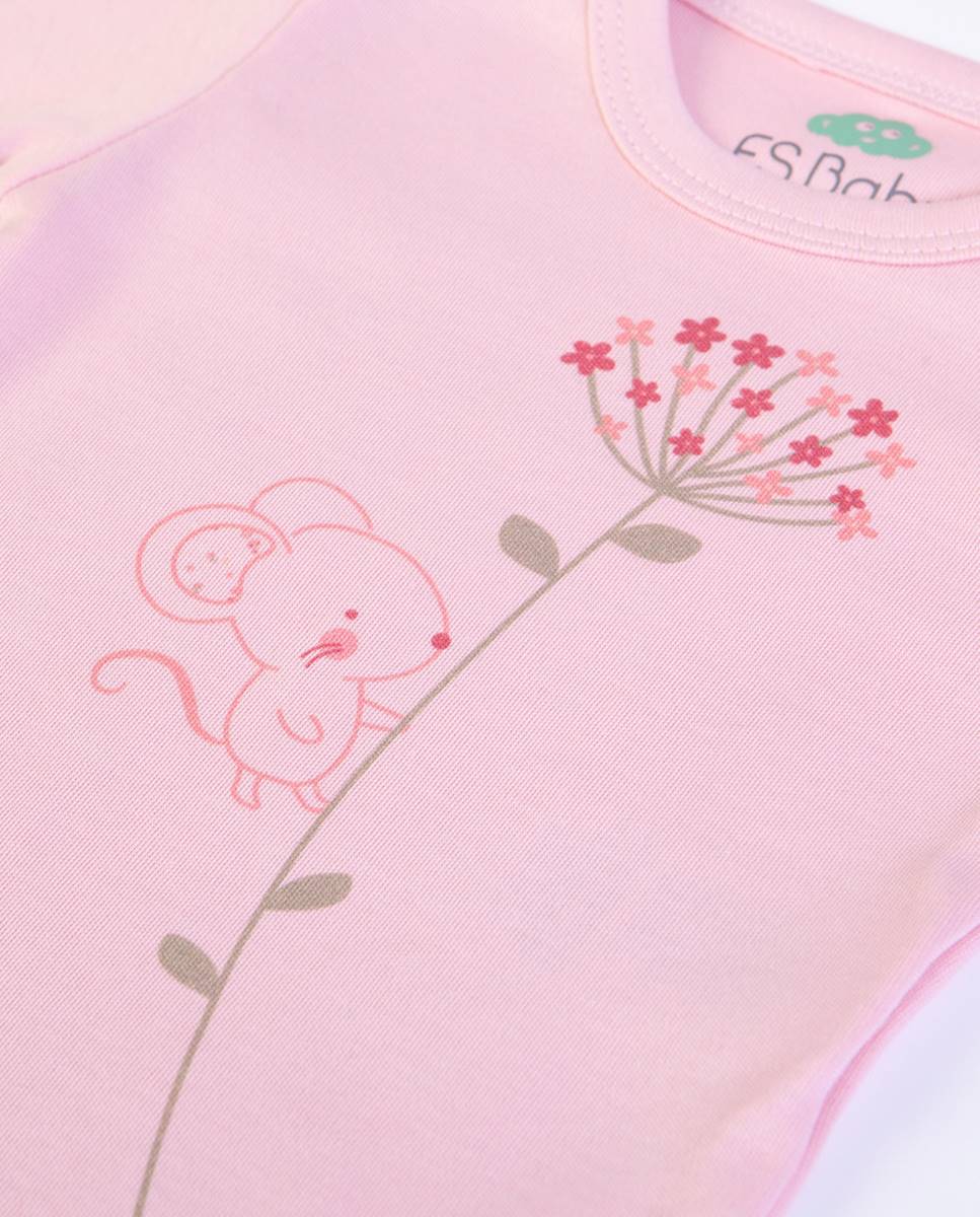 Body em algodão Rosa-3