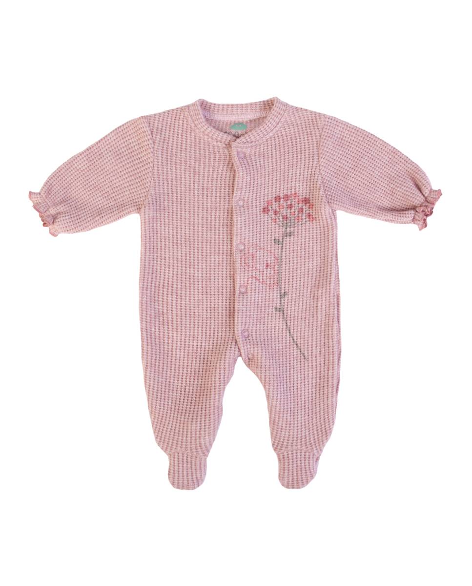 Babygrow em malha Rosa-1