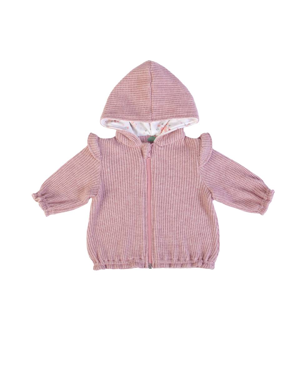 Casaco em malha Rosa-1