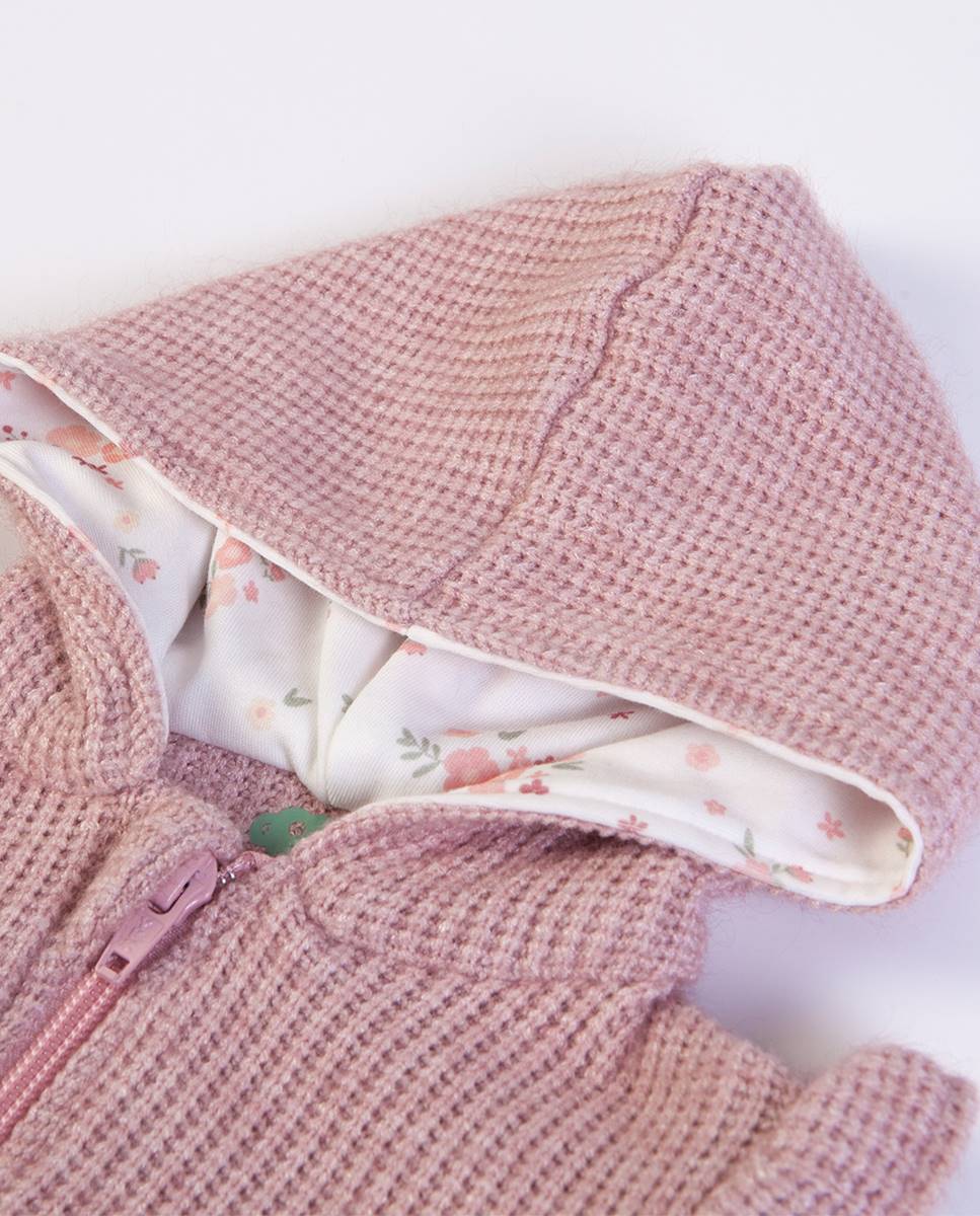 Casaco em malha Rosa-2