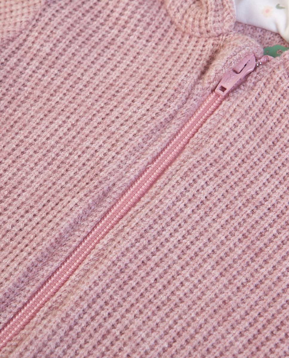 Casaco em malha Rosa-3