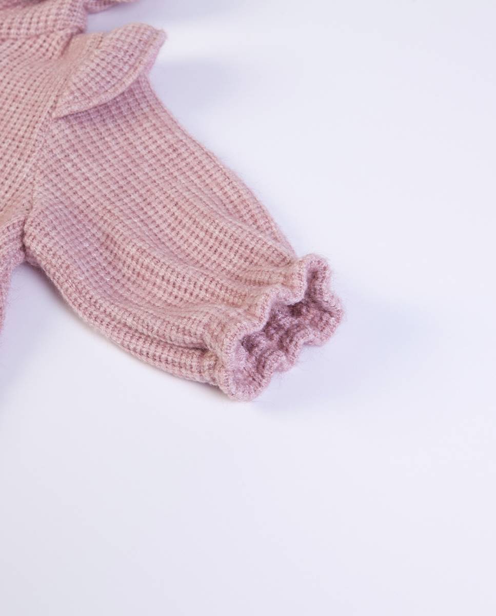 Casaco em malha Rosa-5