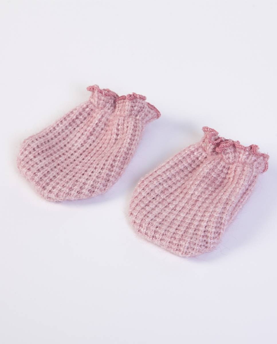 Luvas em malha FS Baby Rosa-2