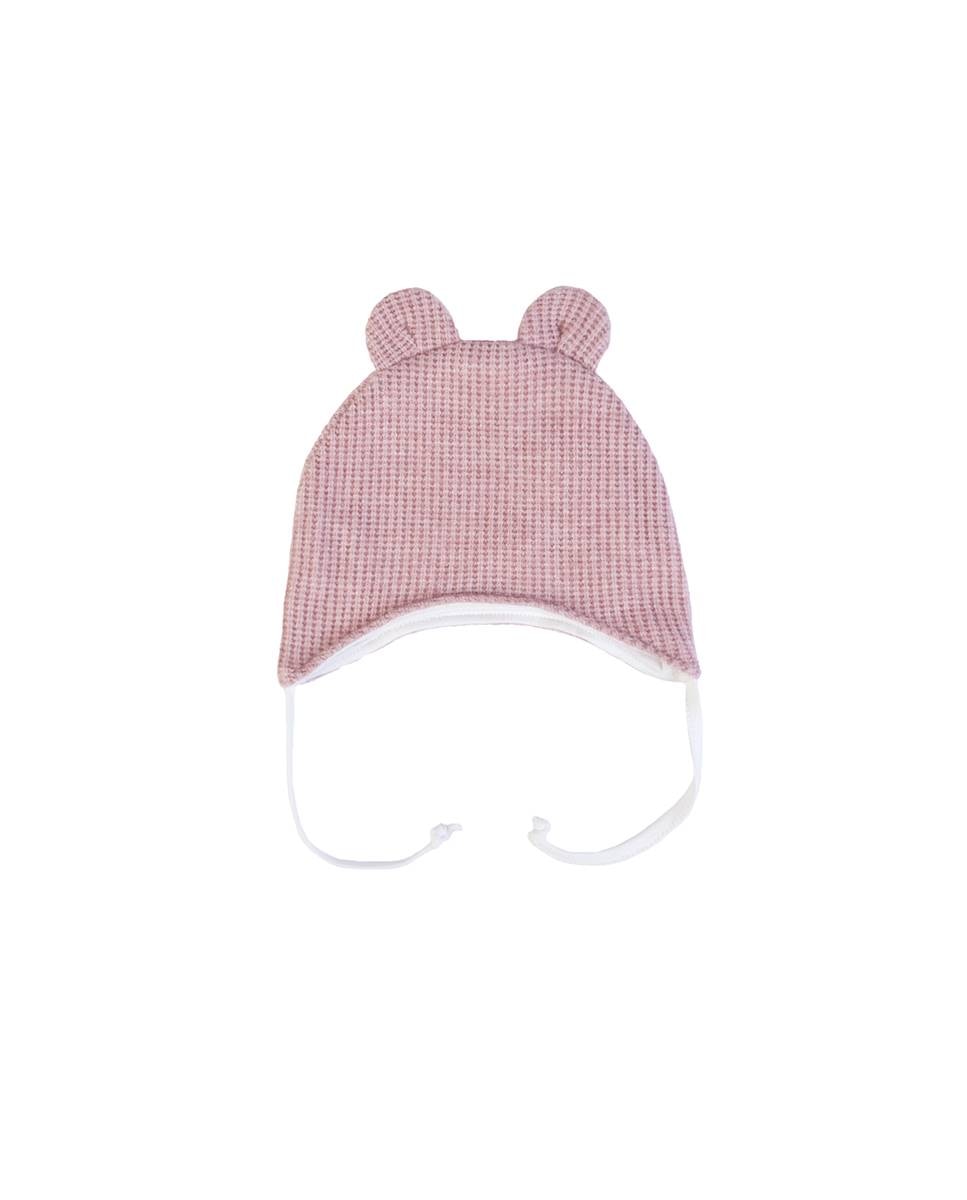 Gorro em malha Rosa-1