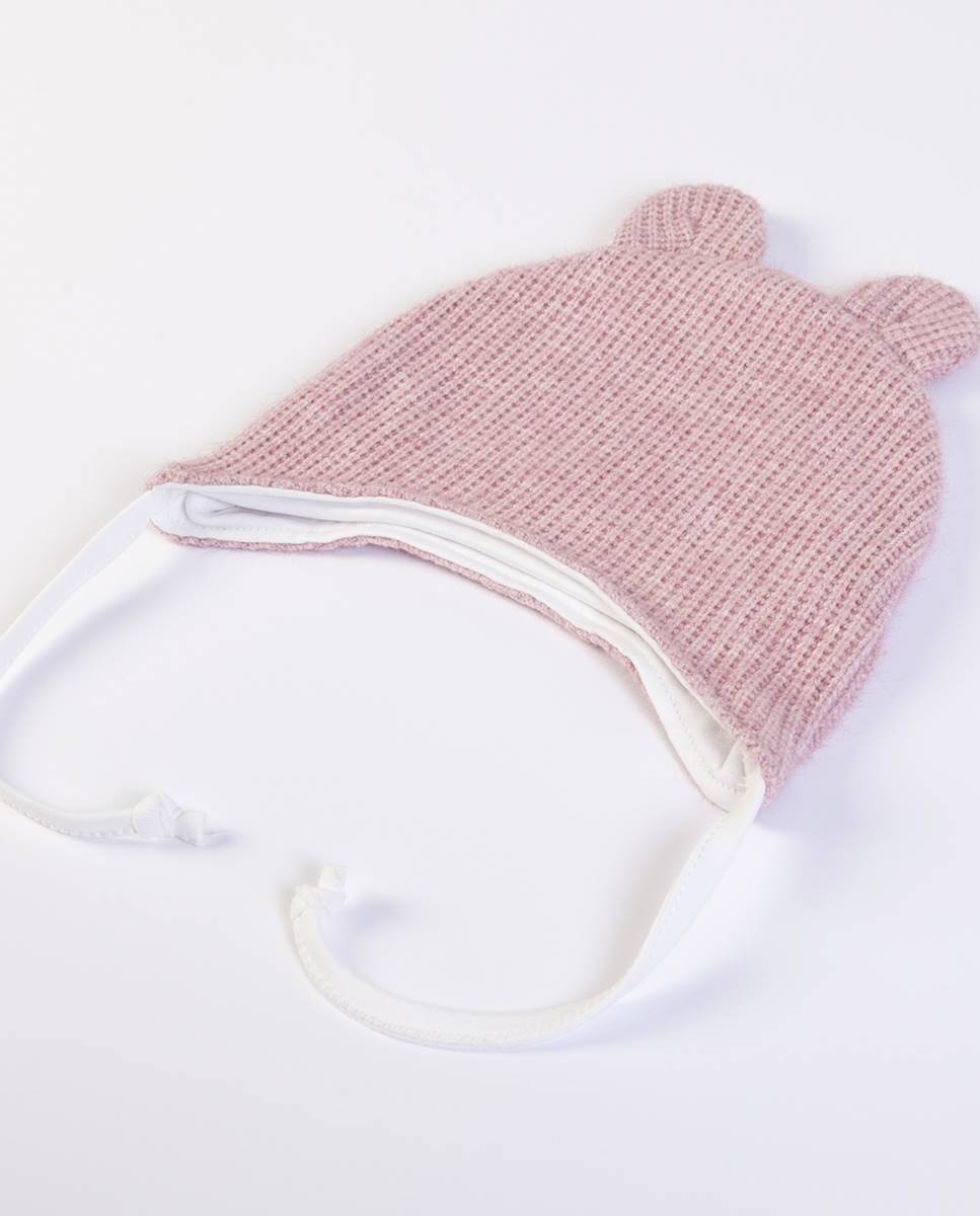 Gorro em malha Rosa-2