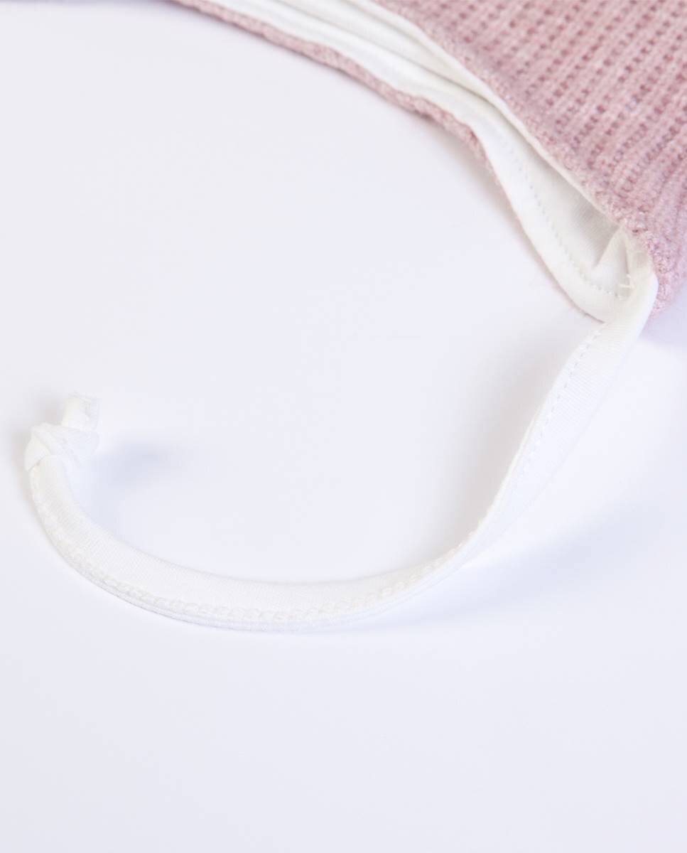 Gorro em malha Rosa-4